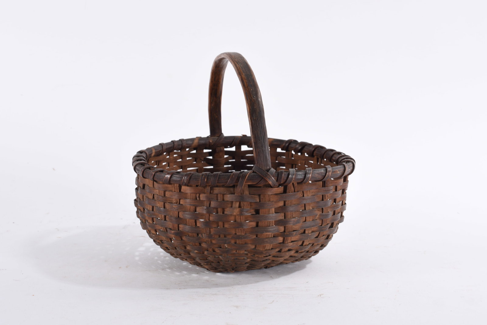 Antique Oak Split Basket - 2