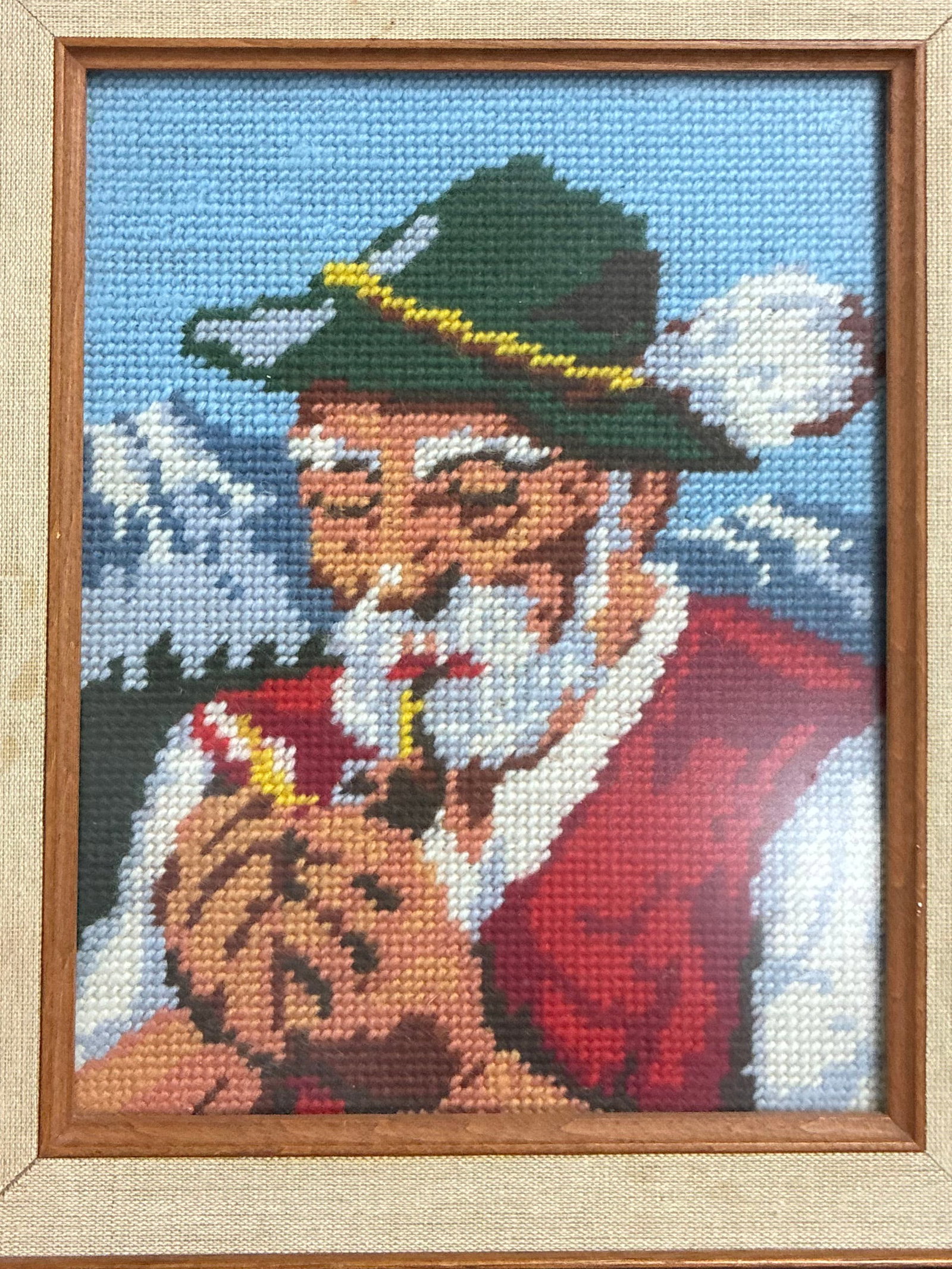 Vintage Cross Stitch Needle Work Framed (1 of 1)
