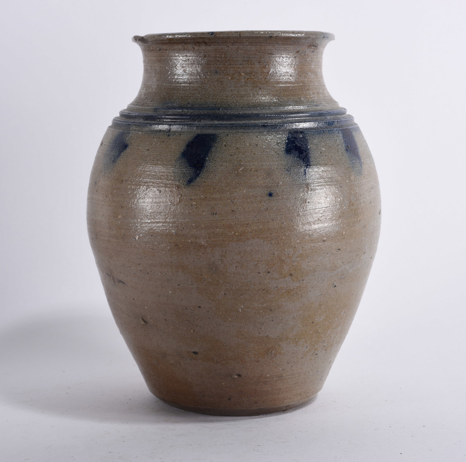JH Owen Signed Salt Glaze Jar (1 of 3)