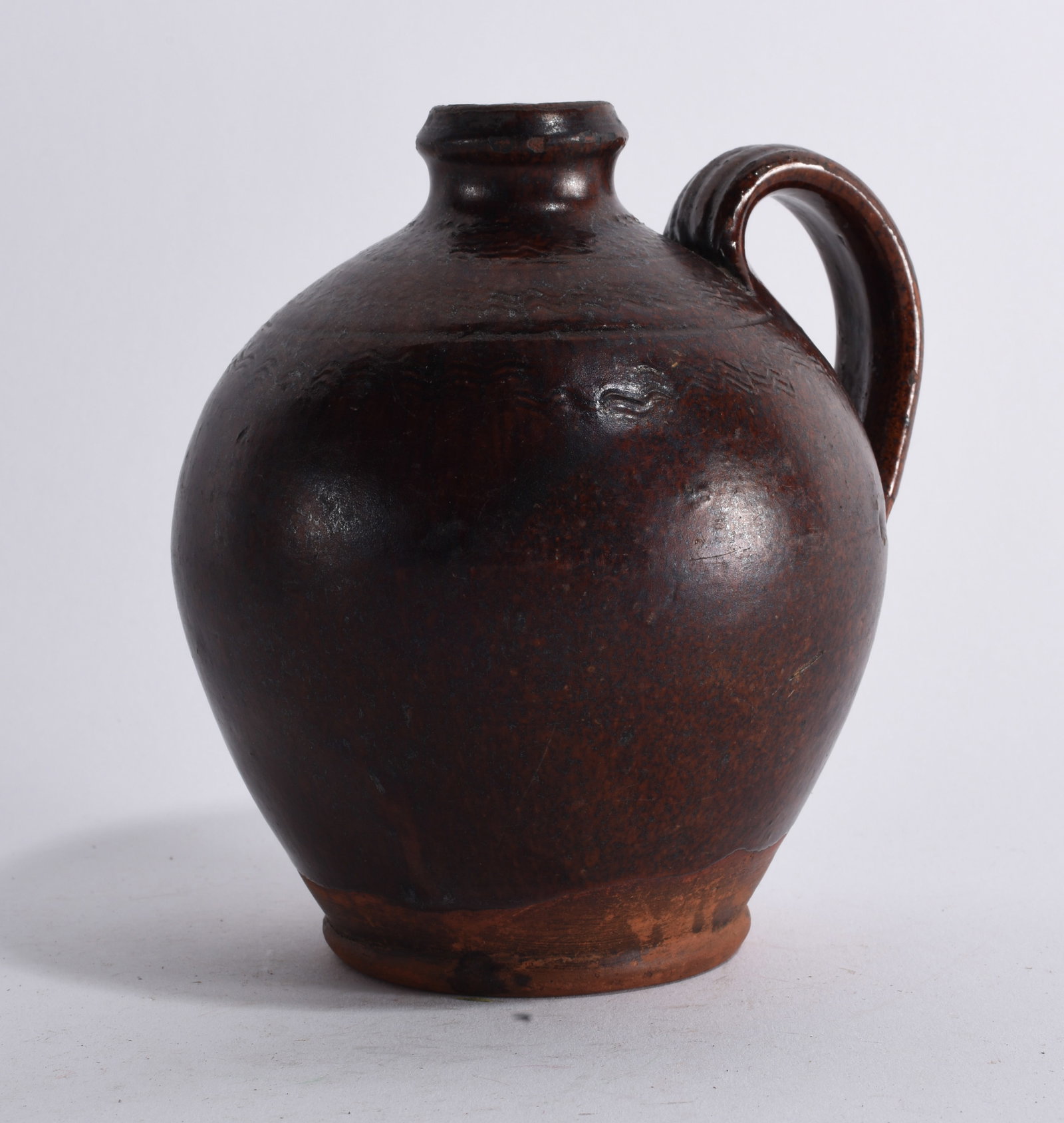 North Carolina Decorated Redware Jug ca. 1790 (1 of 3)
