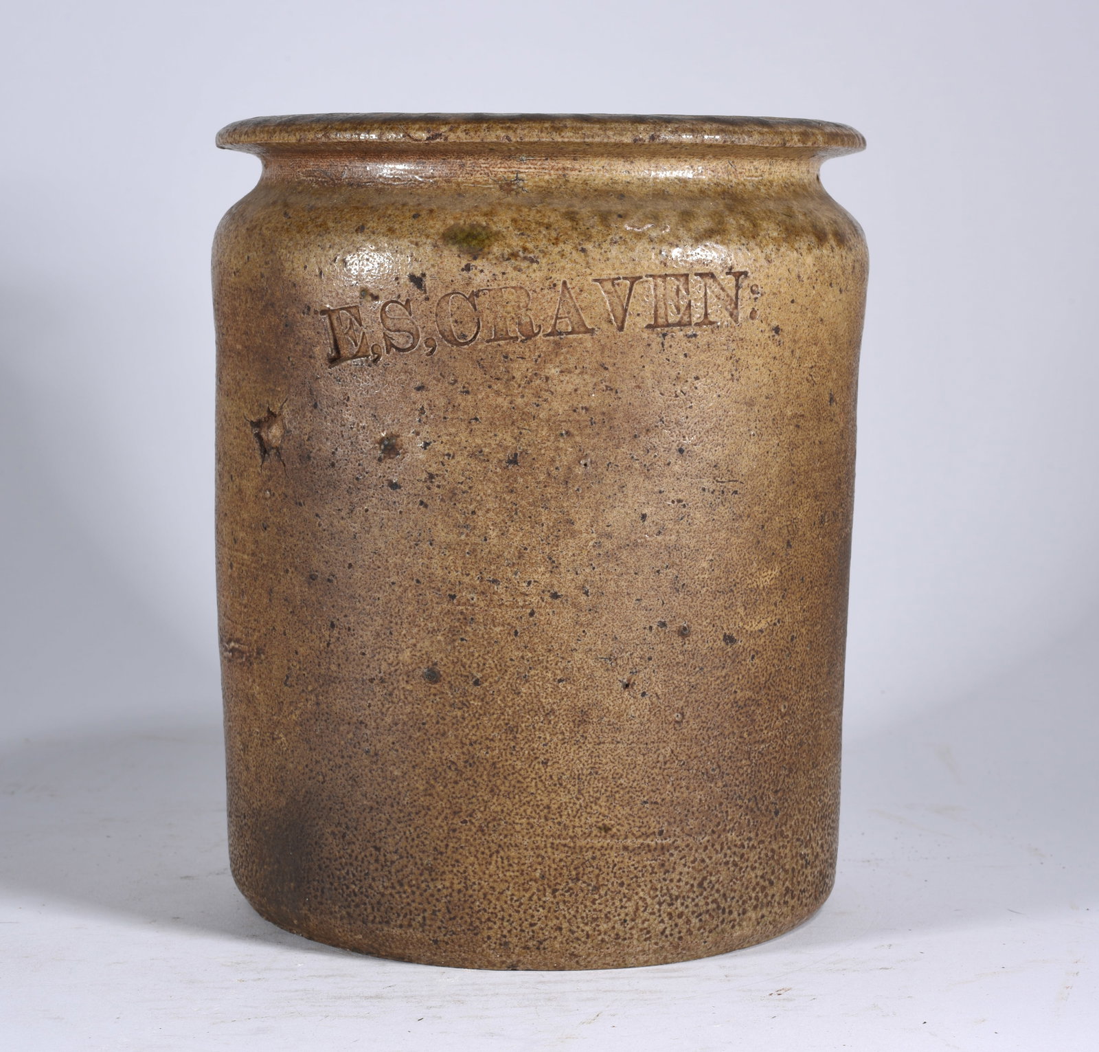 ES Craven Signed Salt Glaze jar (1 of 6)