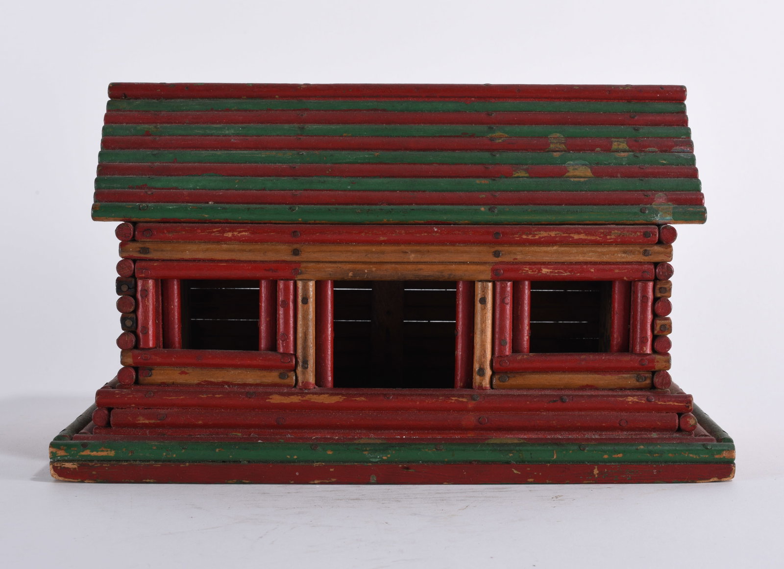 Folk Art Painted Miniature House (1 of 3)