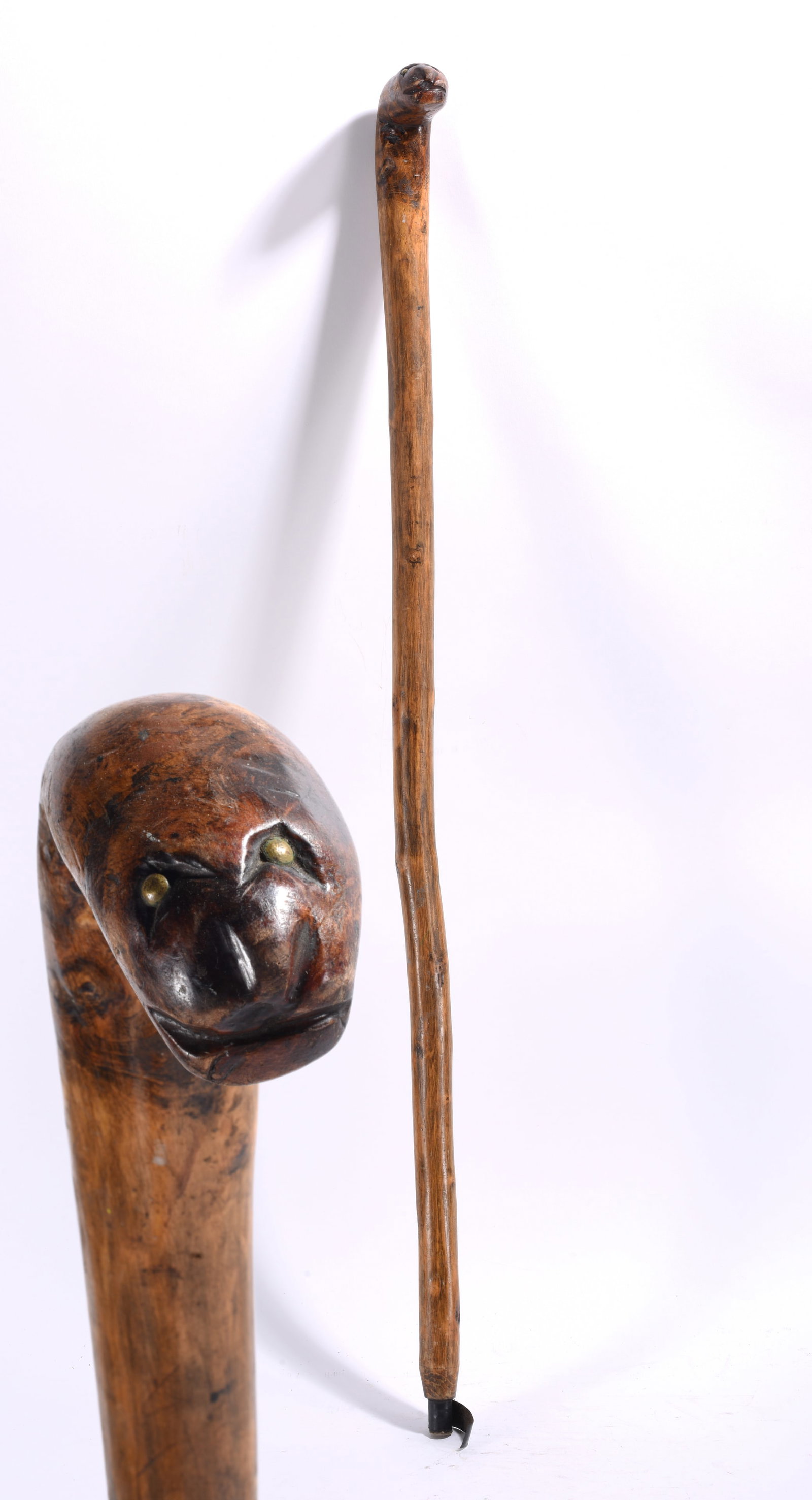 American Folk Art Carved Cane: American Folk Art Carved Cane 36"