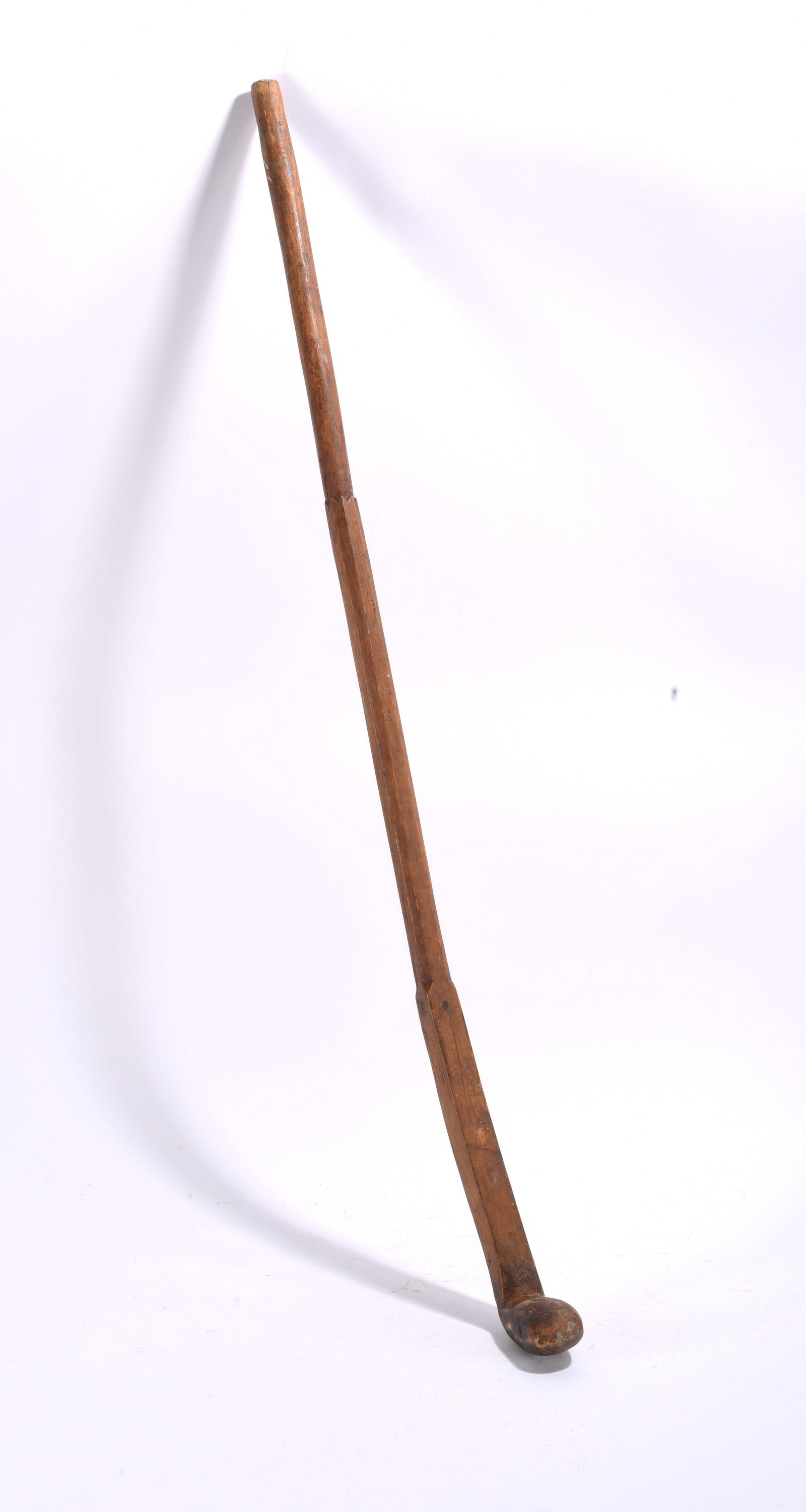 Ca. 1890 Folk Carved Cane Golf Club (1 of 4)