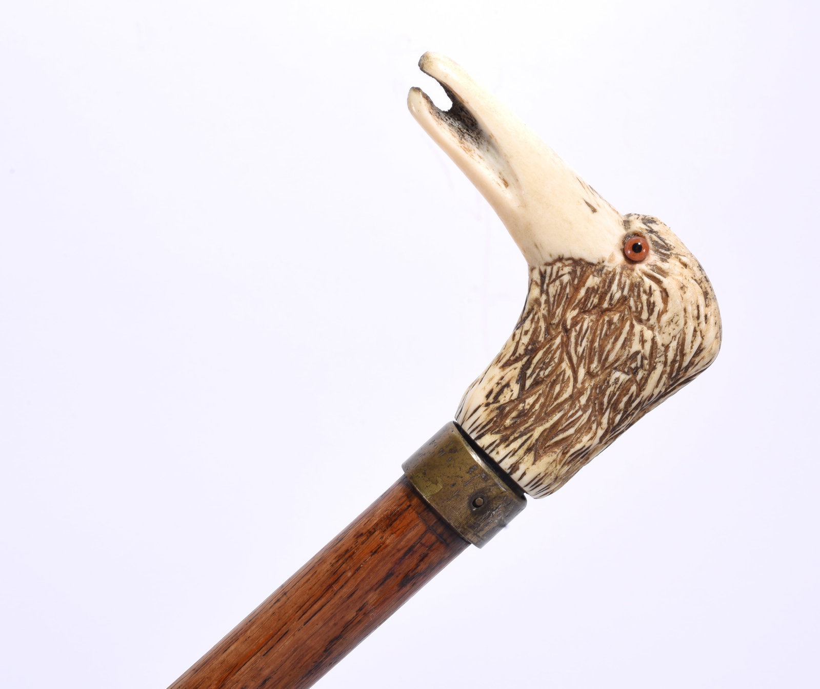 Bone Carved Folk Art Cane (1 of 4)