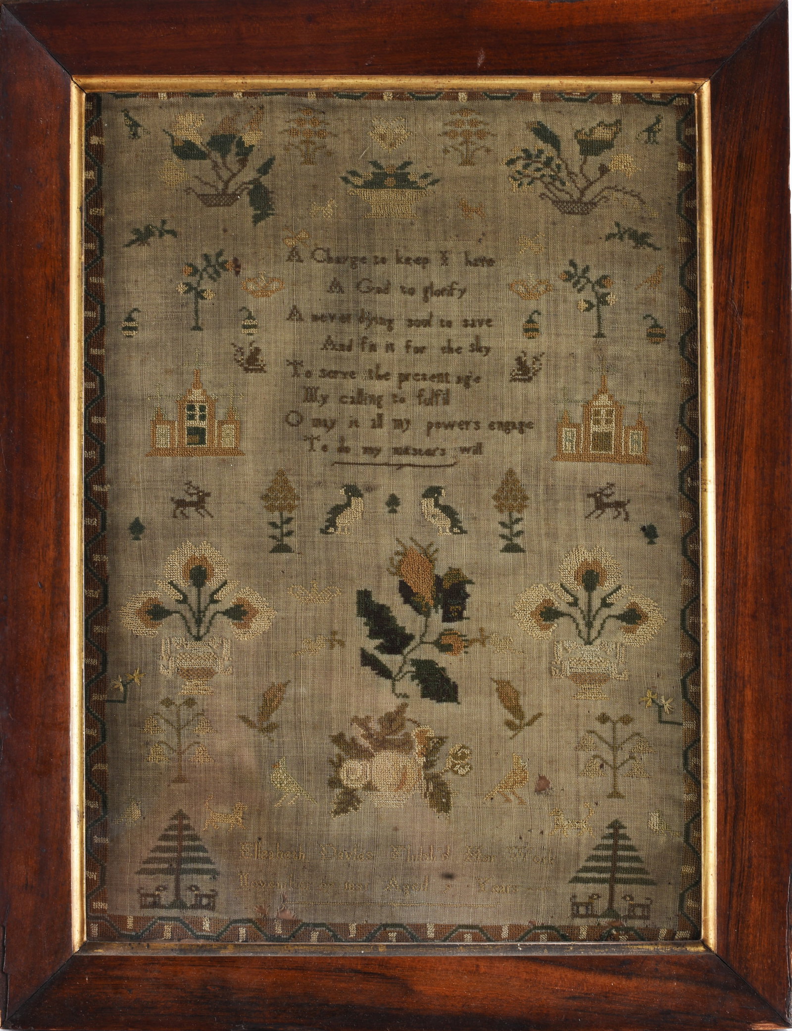 Elizabeth Davies Needle Work Sampler 1831 (1 of 4)