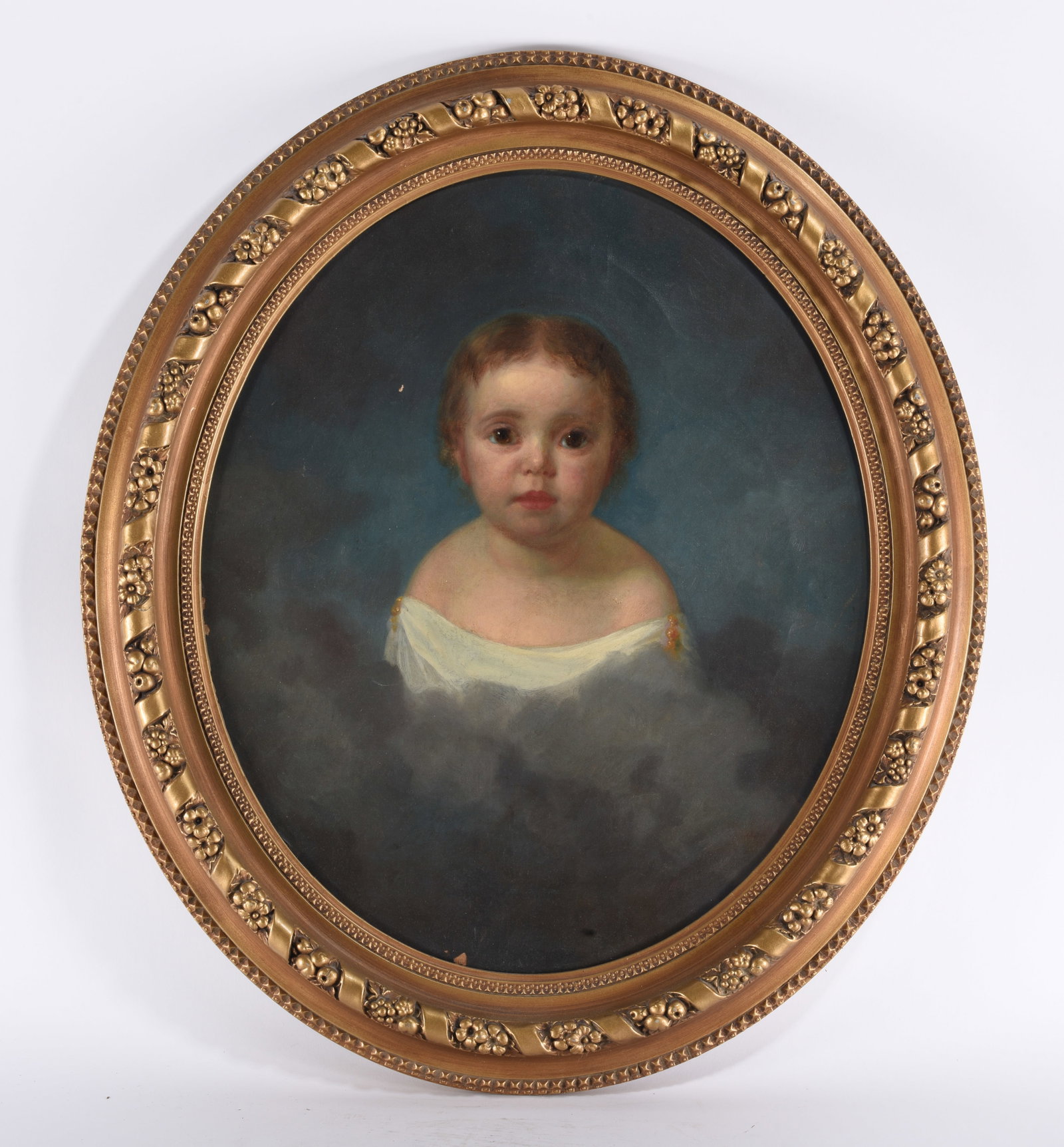 Folk Art Oil Painting ca. 1840 (1 of 3)