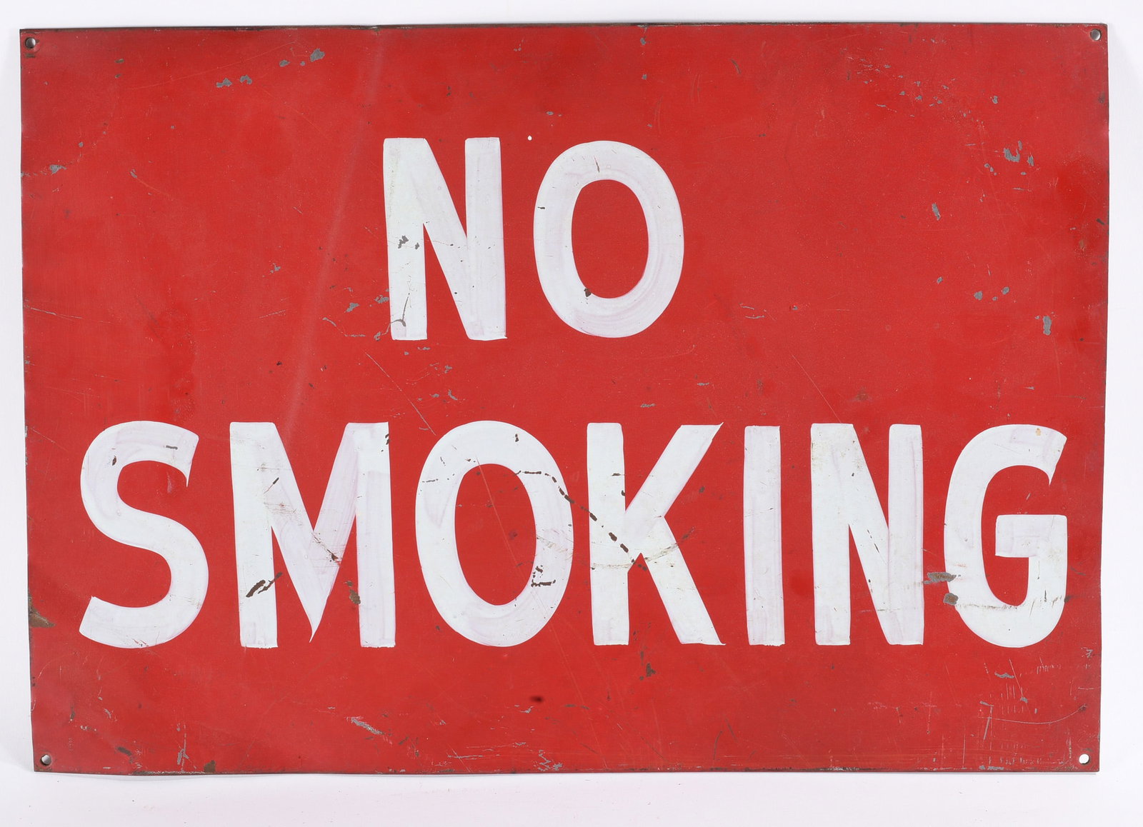Vintgae Tin Painted No Smoking Sign (1 of 2)