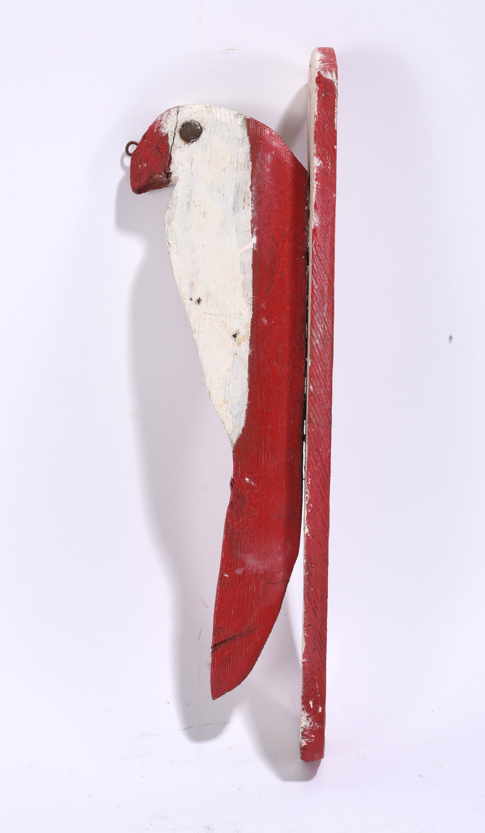 Folk Art Wooden Painted Parot ca. 1950 (1 of 2)