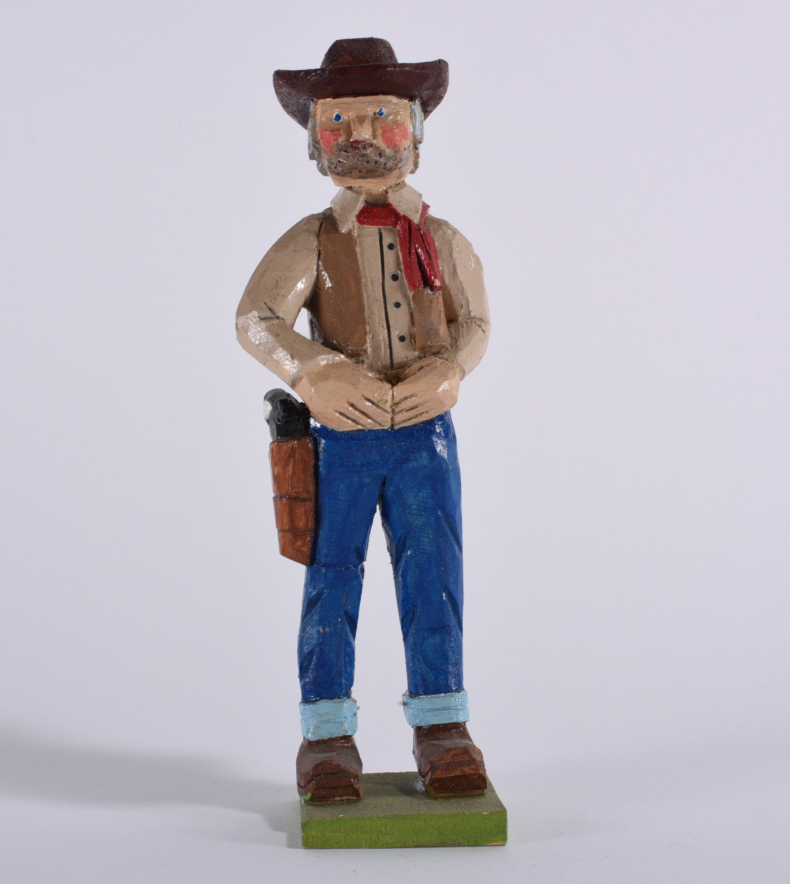 Clyde Herman Folk Art Wood Carving: Clyde Herman Folk Art Wood Carving 8" Clyde Herman carved 100's of carvings from the mid 1970s to the early 2000s. He was from Mercer, PA