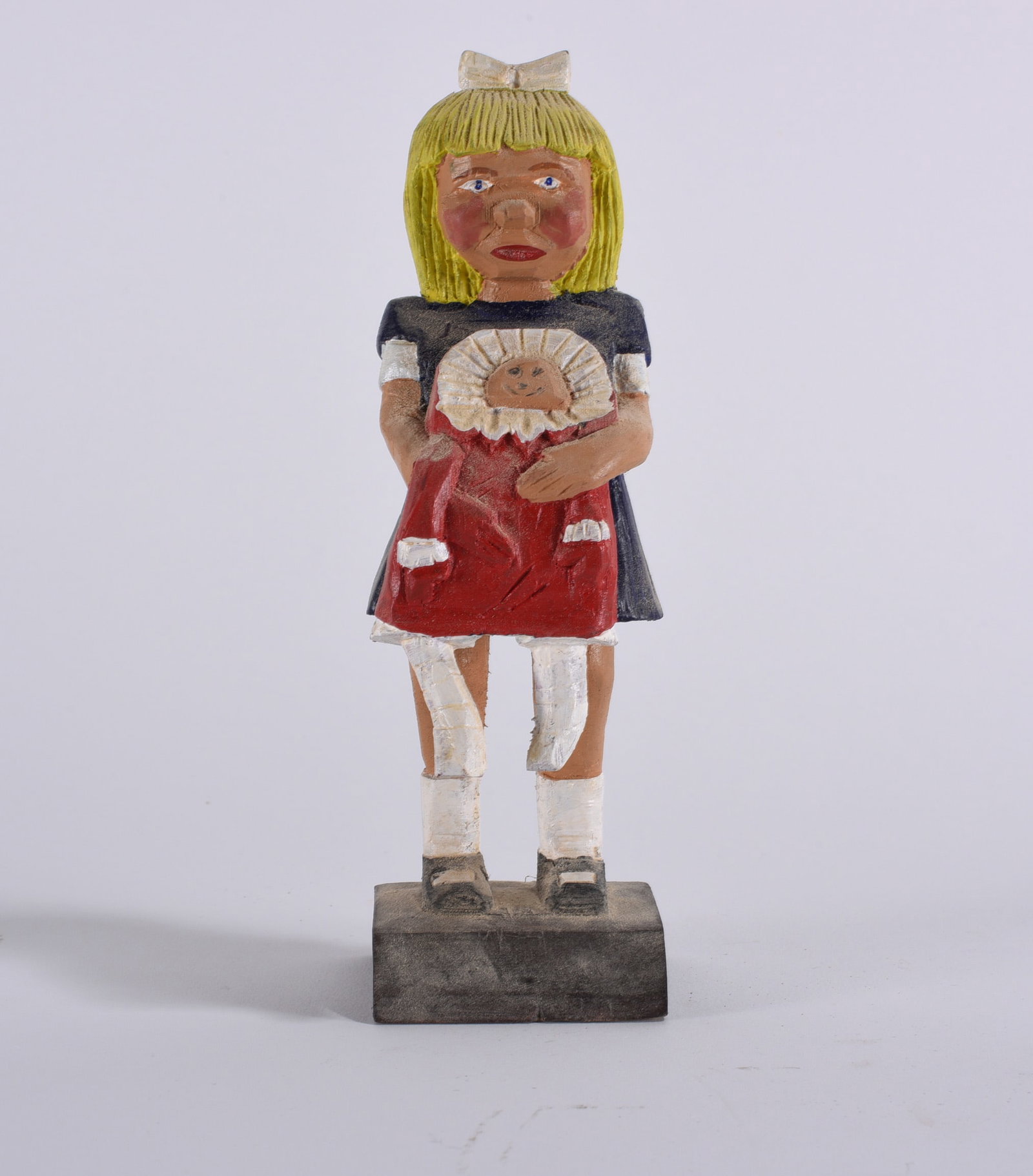 Clyde Herman Folk Art Wood Carving: Clyde Herman Folk Art Wood Carving 7" Clyde Herman carved 100's of carvings from the mid 1970s to the early 2000s. He was from Mercer, PA