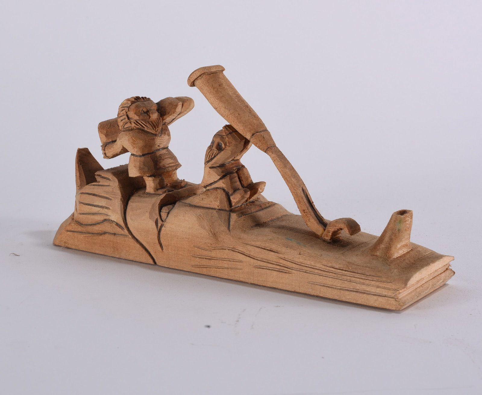 Clyde Herman Folk Art Wood Carving: Clyde Herman Folk Art Wood Carving 4"x8" Clyde Herman carved 100's of carvings from the mid 1970s to the early 2000s. He was from Mercer, PA