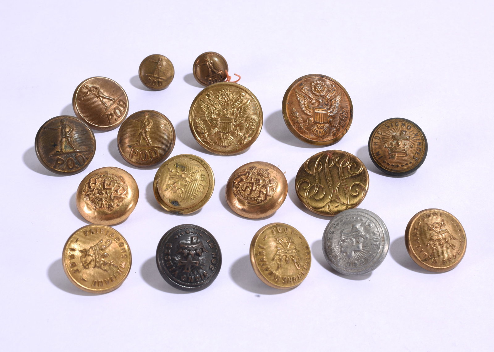Antique Vintage Military Button Group (1 of 2)