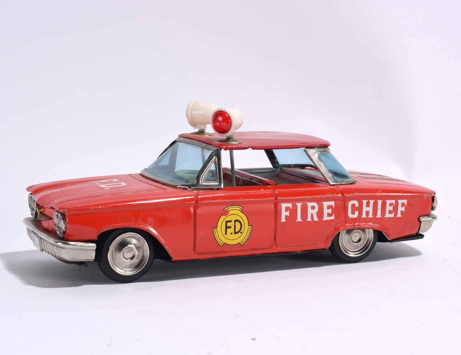 Tin Lithograph Fire Chief Car Toy (1 of 3)