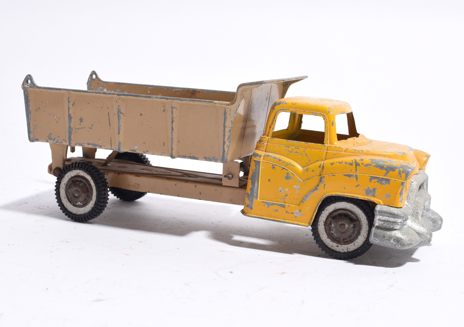 Vintage Yellow Pressed Steel Dump Truck (1 of 2)