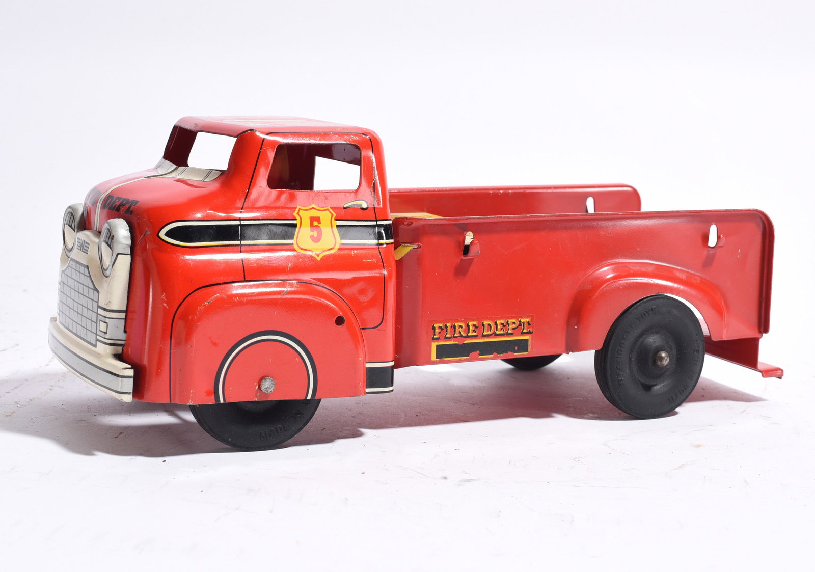 Fire Department Tin Toy Pickup Truck (1 of 4)