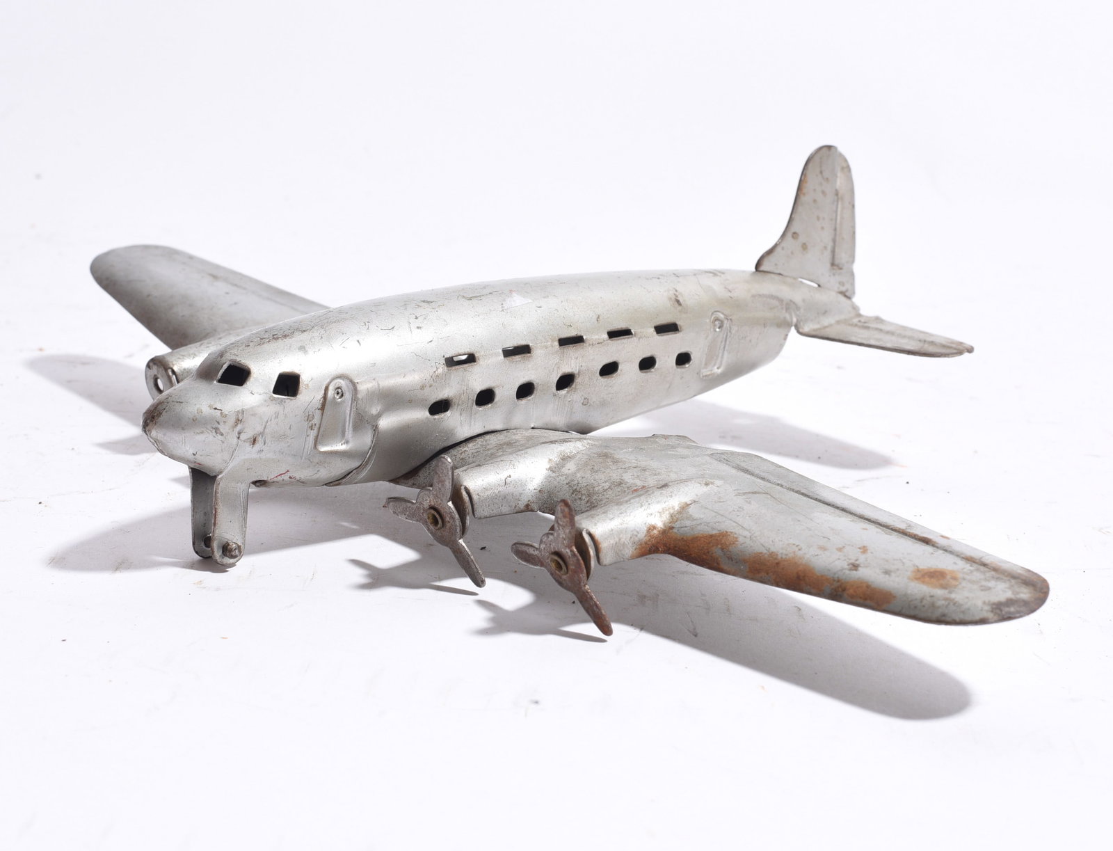 Cast Aluminum Twin-Engine Toy Airplane (1 of 3)