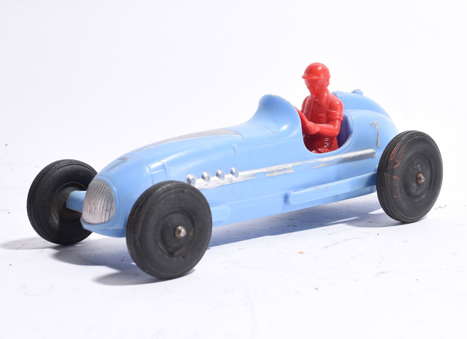 Blue Open-Wheel Race Car with Driver (1 of 3)