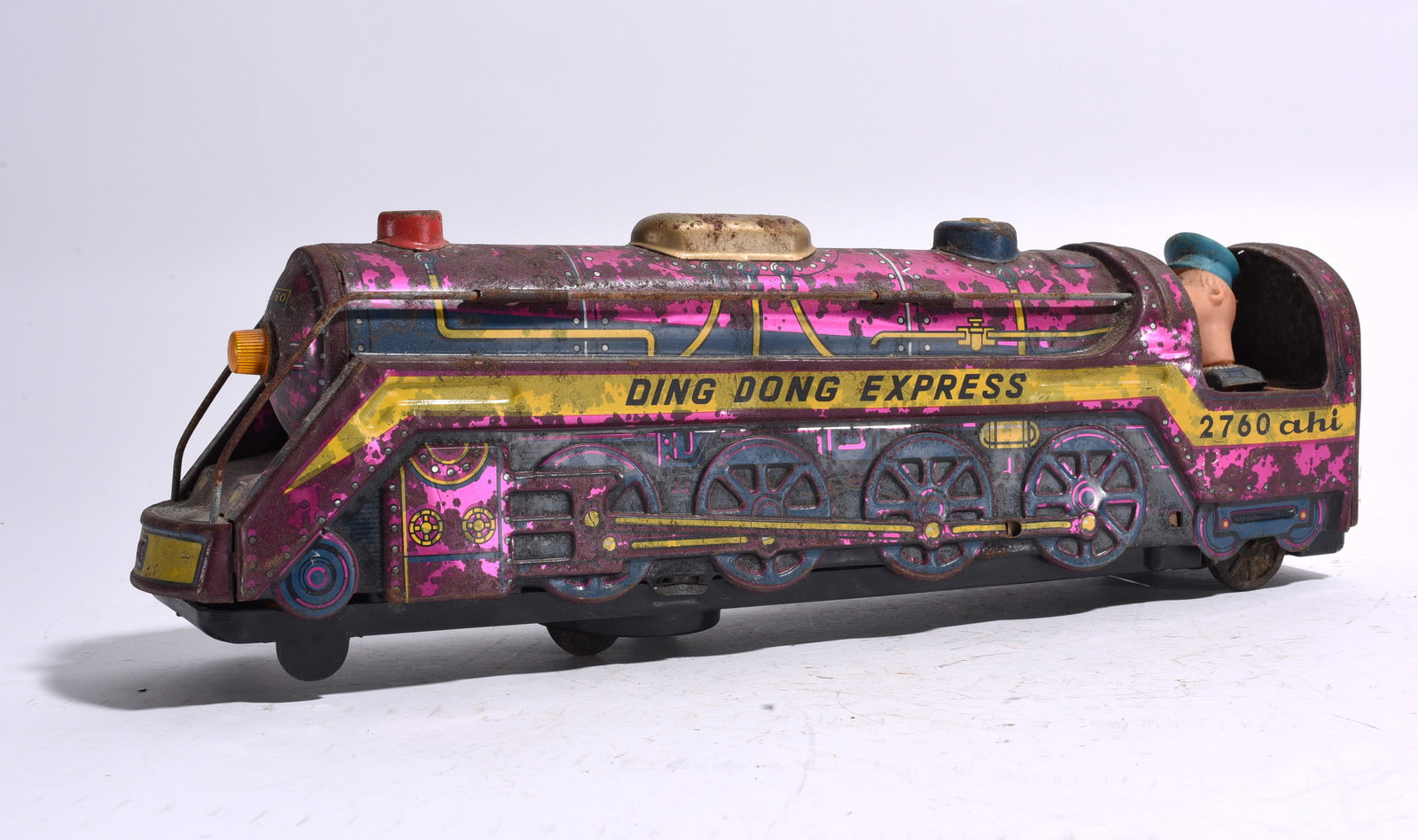 Ding Dong Express Tin Lithograph Locomotive (1 of 2)