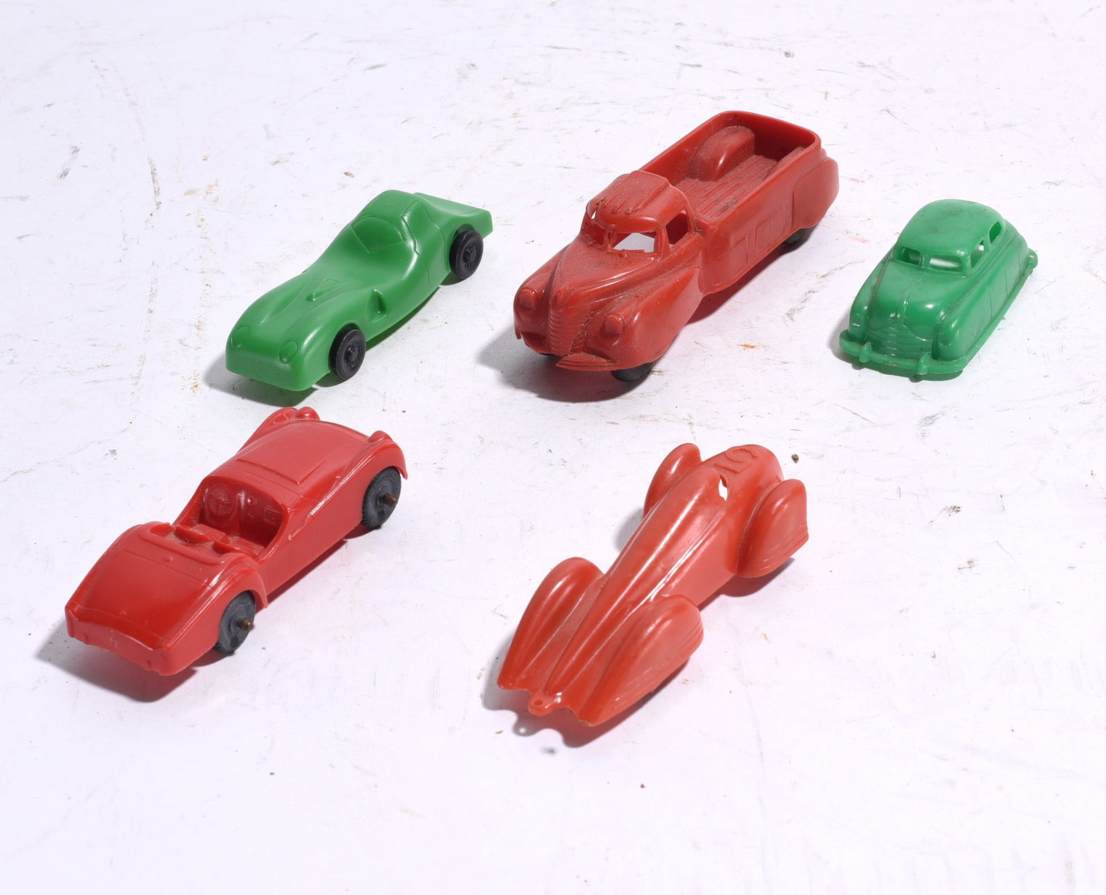 Group of Six Assorted Tin and Lithograph Toy Vehicles (1 of 1)