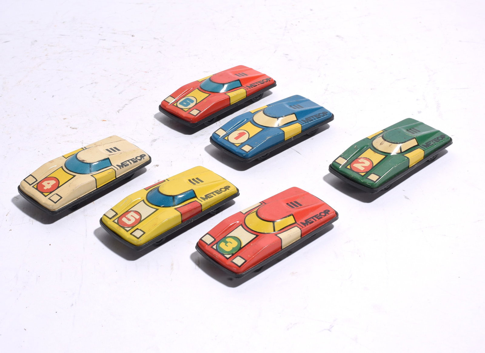 Group of Five Marx Meteor Racing Cars (1 of 1)