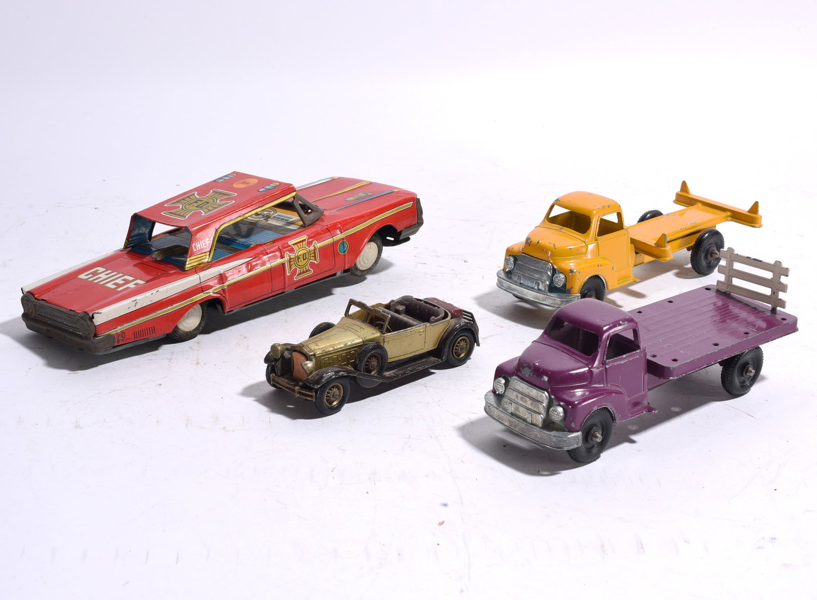 Assorted Vintage Tin Lithograph & Die-Cast Toy Vehicle Group (1 of 1)