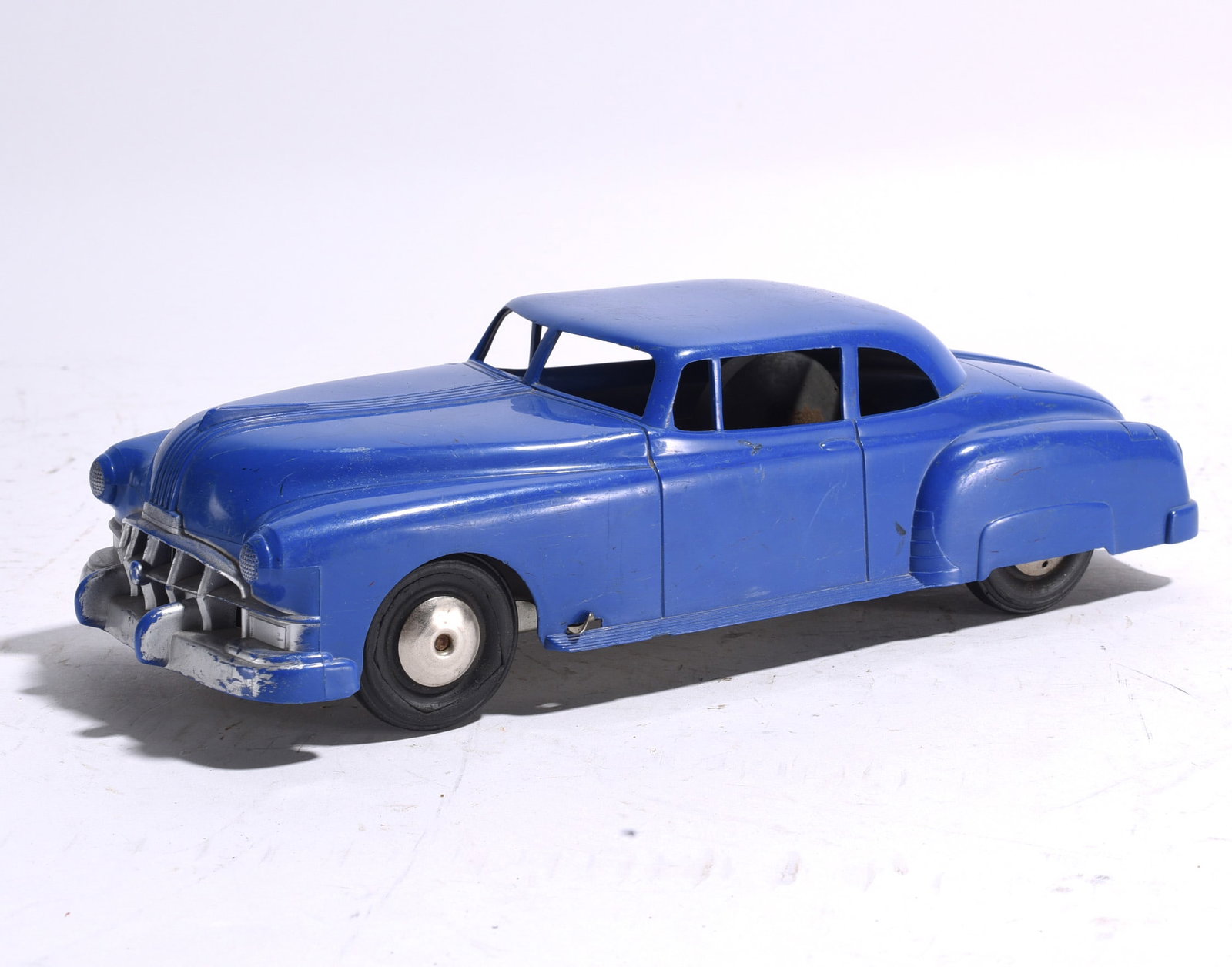 Blue Plastic Streamlined Sedan Toy Car (1 of 2)