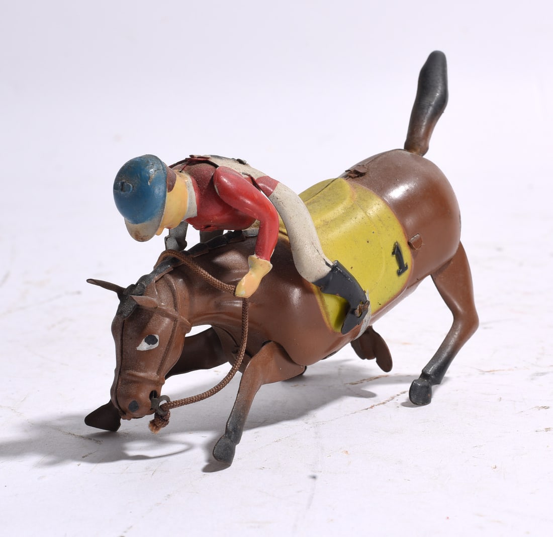 Vintage Tin Lithograph Bucking Horse Toy (1 of 2)