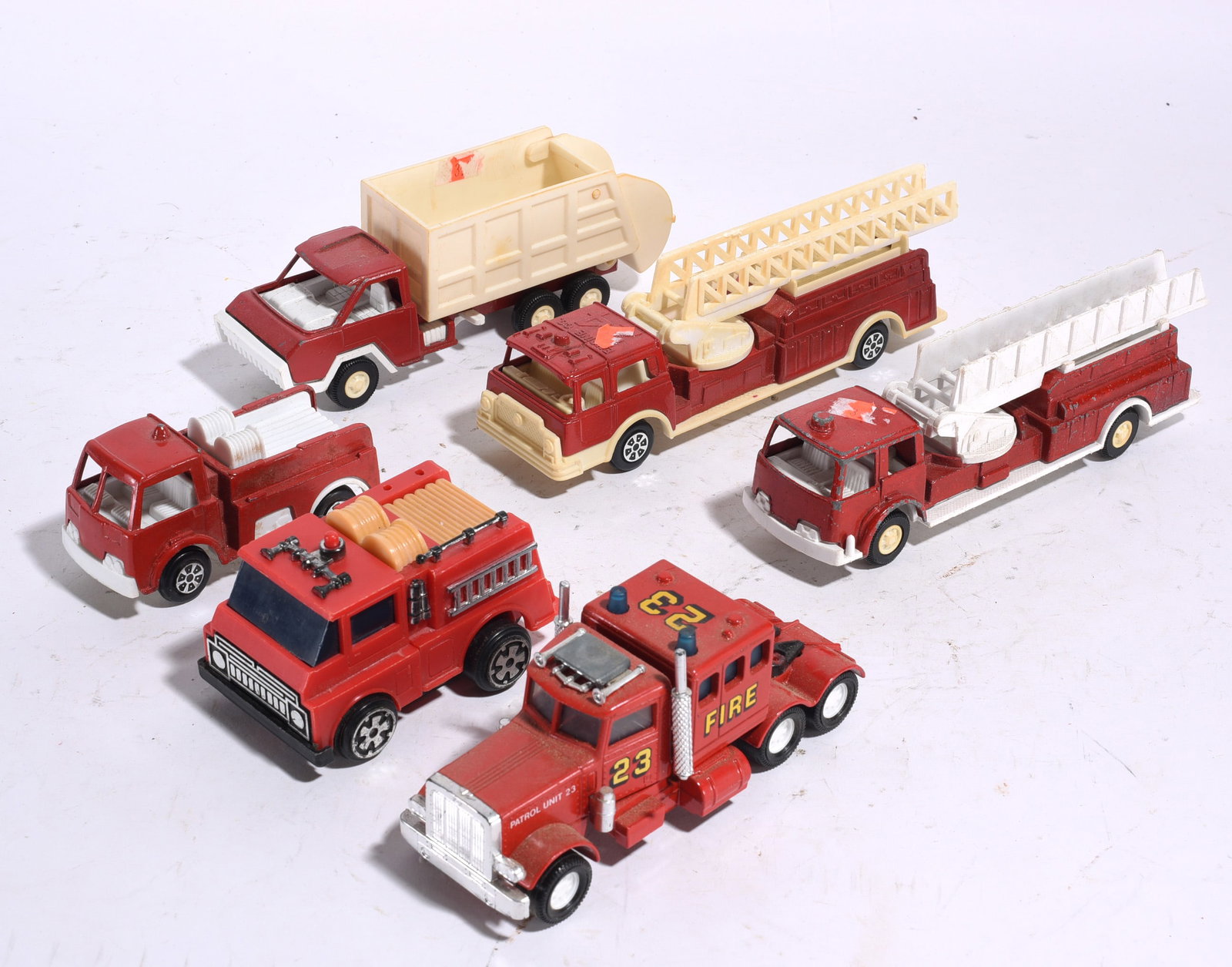 Assorted Toy Fire Trucks and Emergency Vehicles (1 of 1)