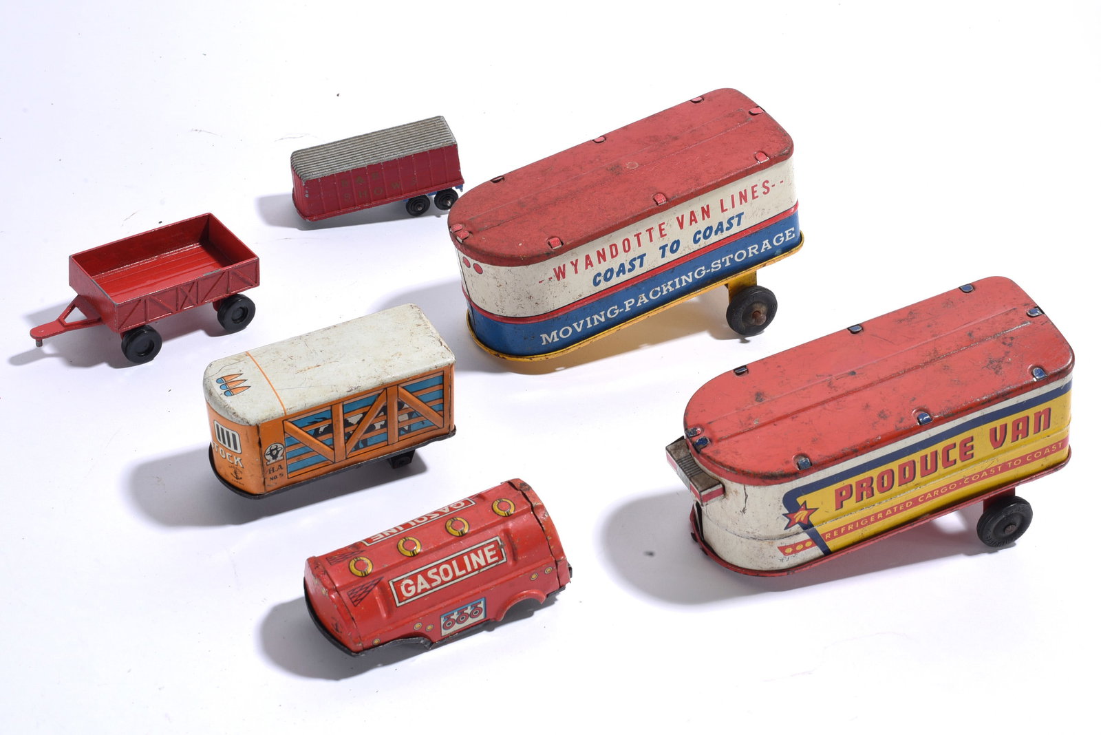 Assorted Vintage Toy Trailers and Vans (1 of 1)
