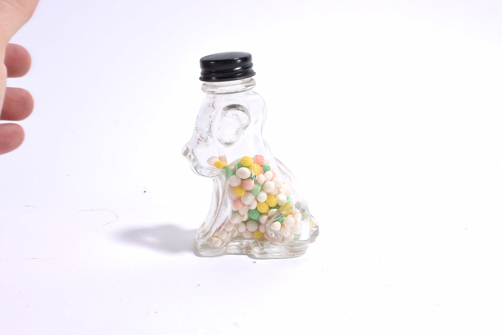 Rabbit Form Glass Candy Container - 2