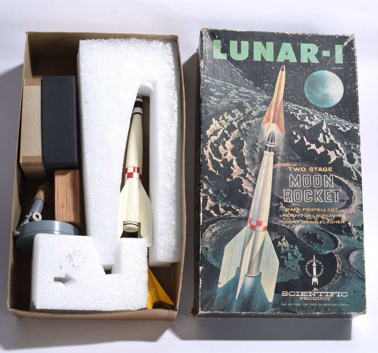 Lunar-1 Moon Rocket Toy in Original Box (1 of 2)