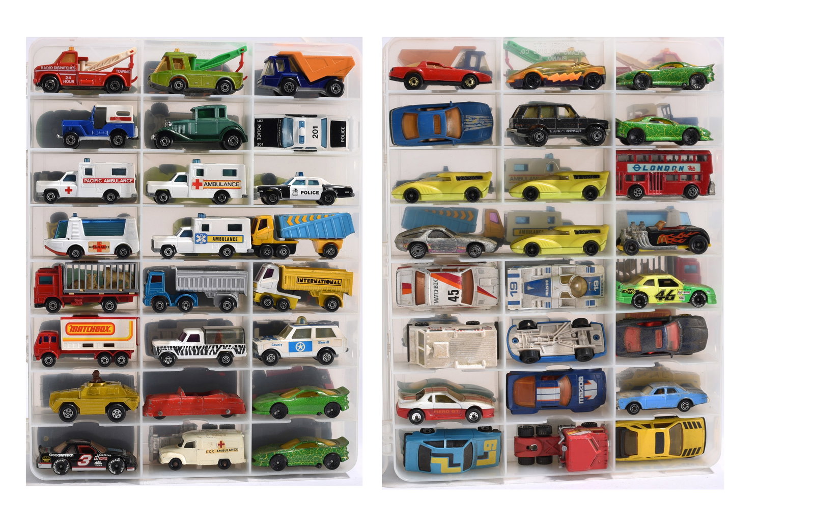 Mixed Matchbox, Corgi, and Promotional Die Cast Vehicle Collection in Display Case (1 of 1)
