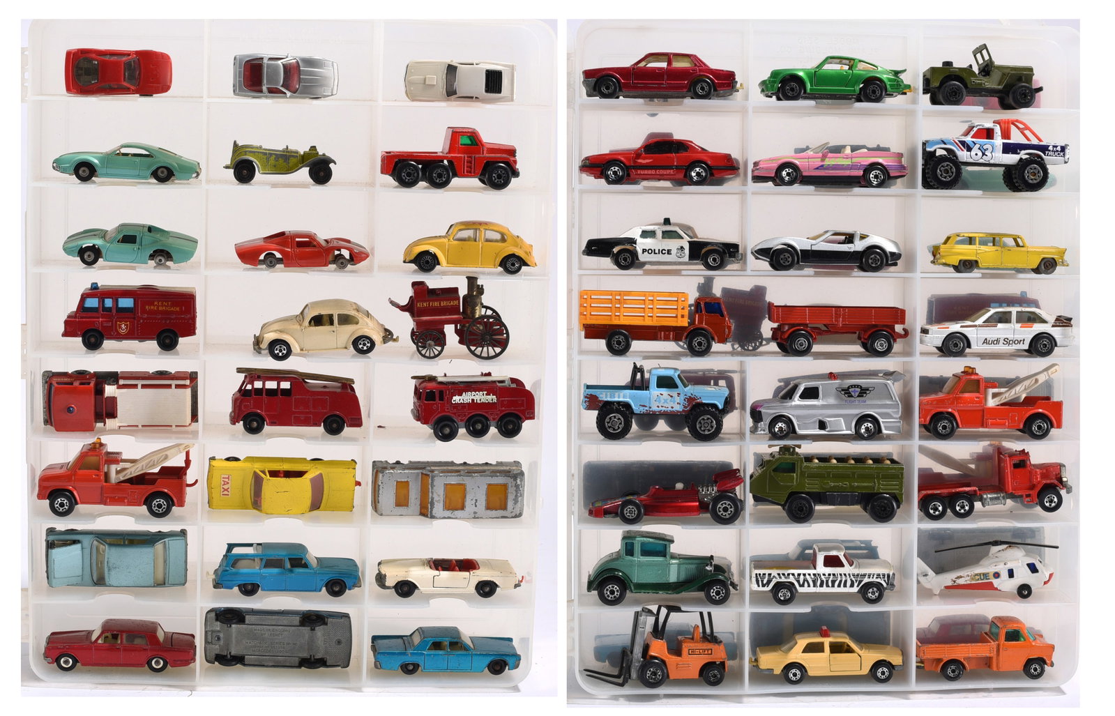 Mixed Matchbox, Corgi, and Promotional Die Cast Vehicle Collection in Display Case (1 of 1)