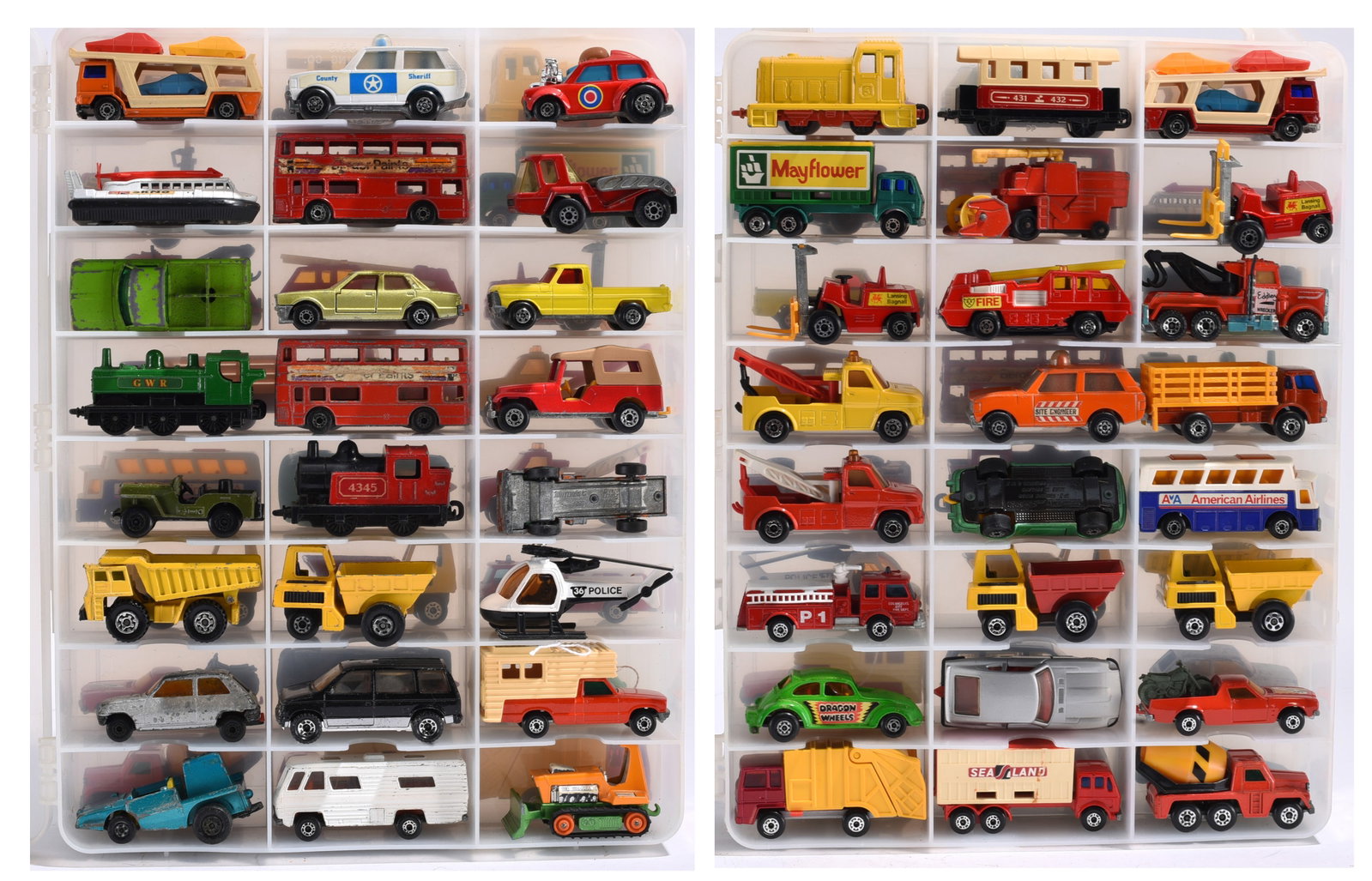 Mixed Matchbox, Corgi, and Promotional Die Cast Vehicle Collection in Display Case (1 of 1)