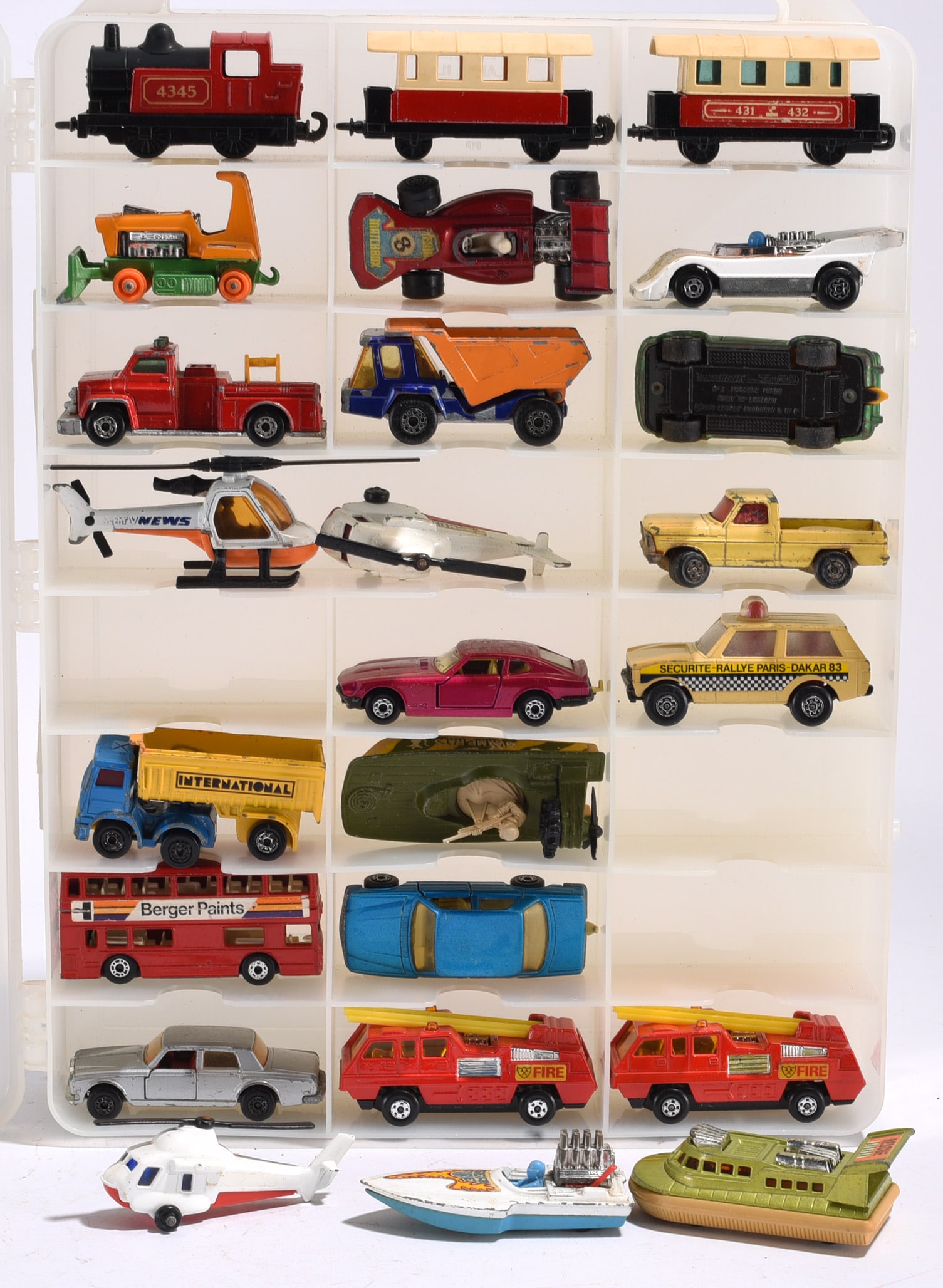 Mixed Matchbox, Corgi, and Promotional Die Cast Vehicle Collection in Display Case (1 of 1)