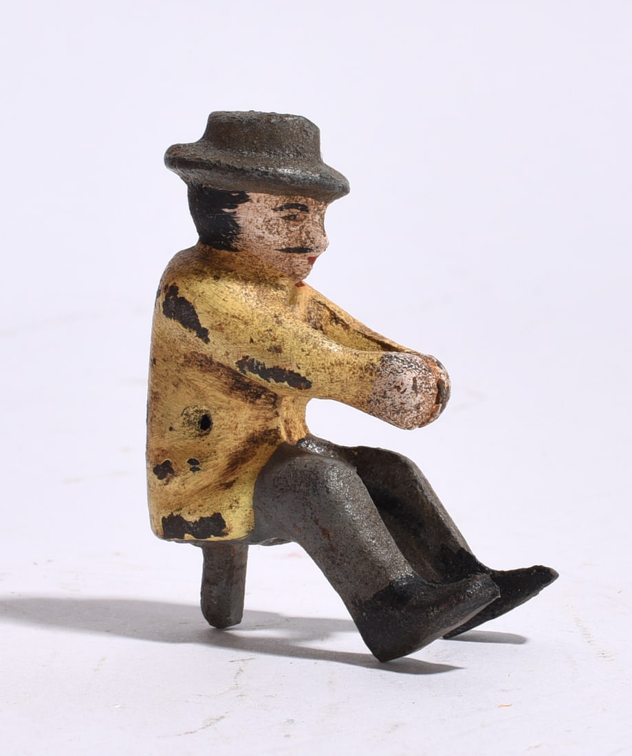 Vintage Cast Iron Seated Driver Figure (1 of 3)