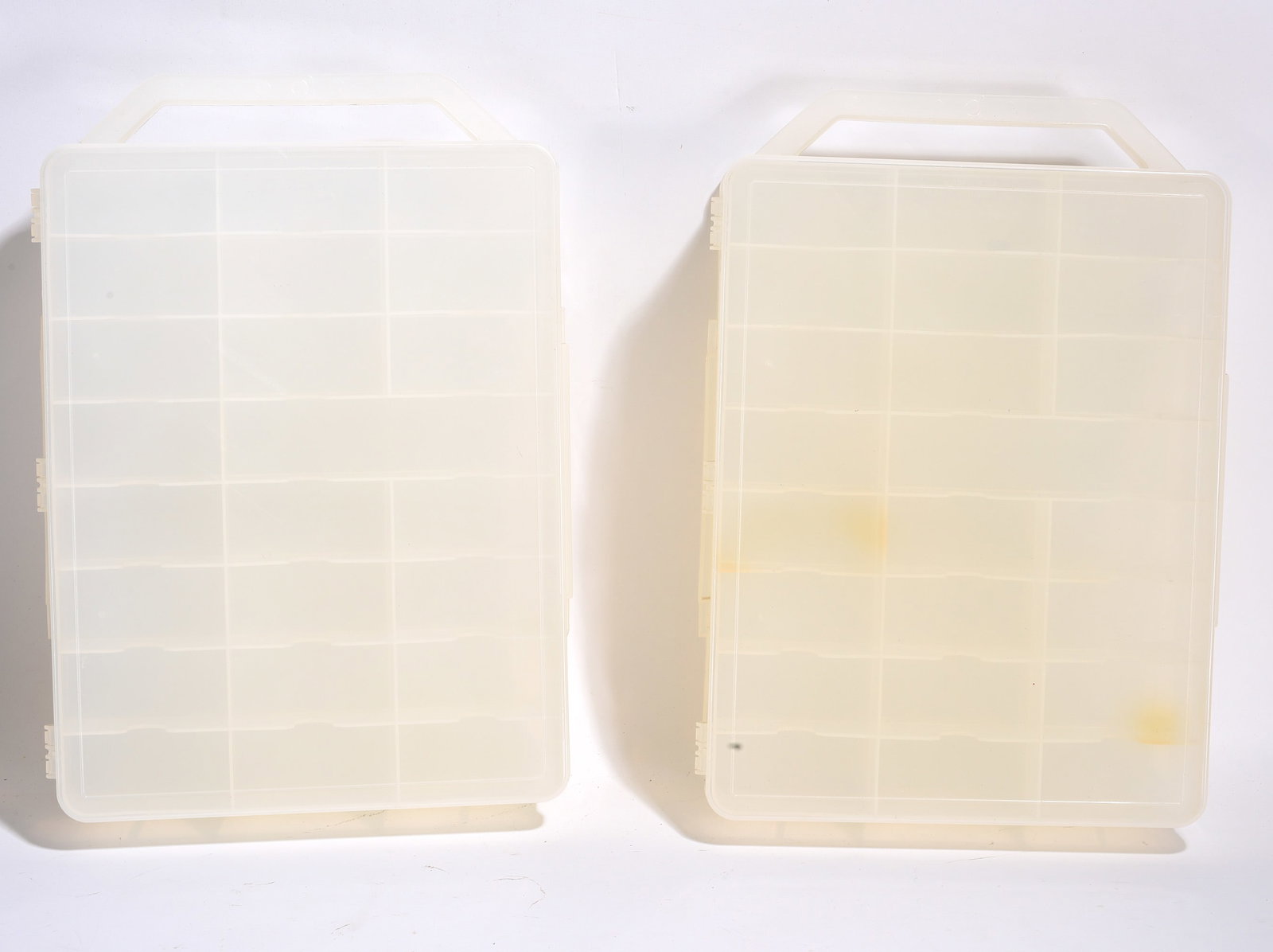 Pair of Plastic Compartment Storage Organizer Cases (1 of 1)