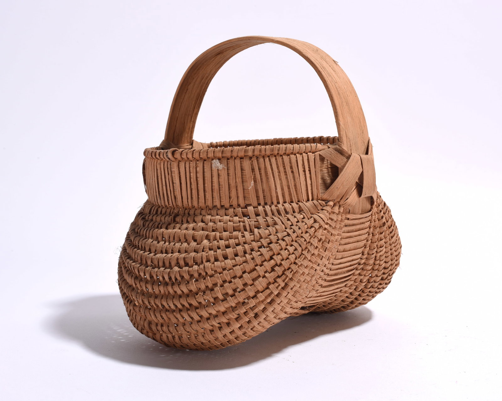 Outstanding Small Oak Split Basket - 2