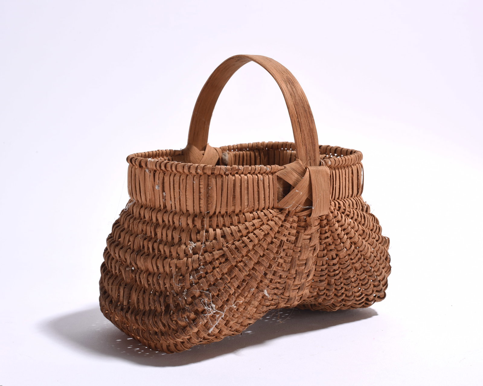 Outstanding Small Oak Split Basket - 2