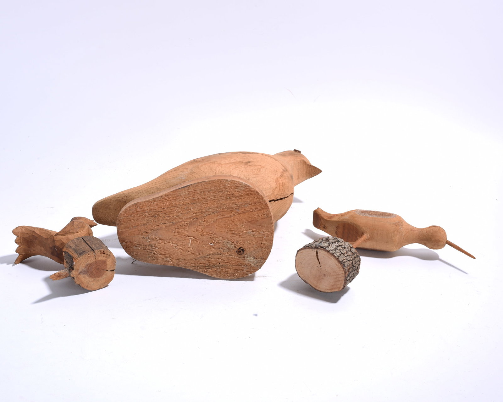 Wooden Carved Decoy: Wooden Carved Decoy largest 10"x9"