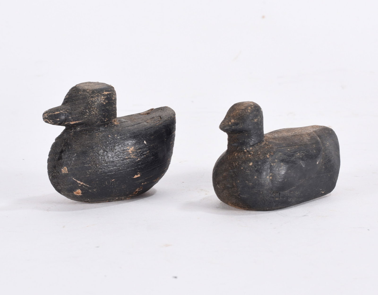 Miniature Folk Art Carved Ducks 3" (1 of 1)