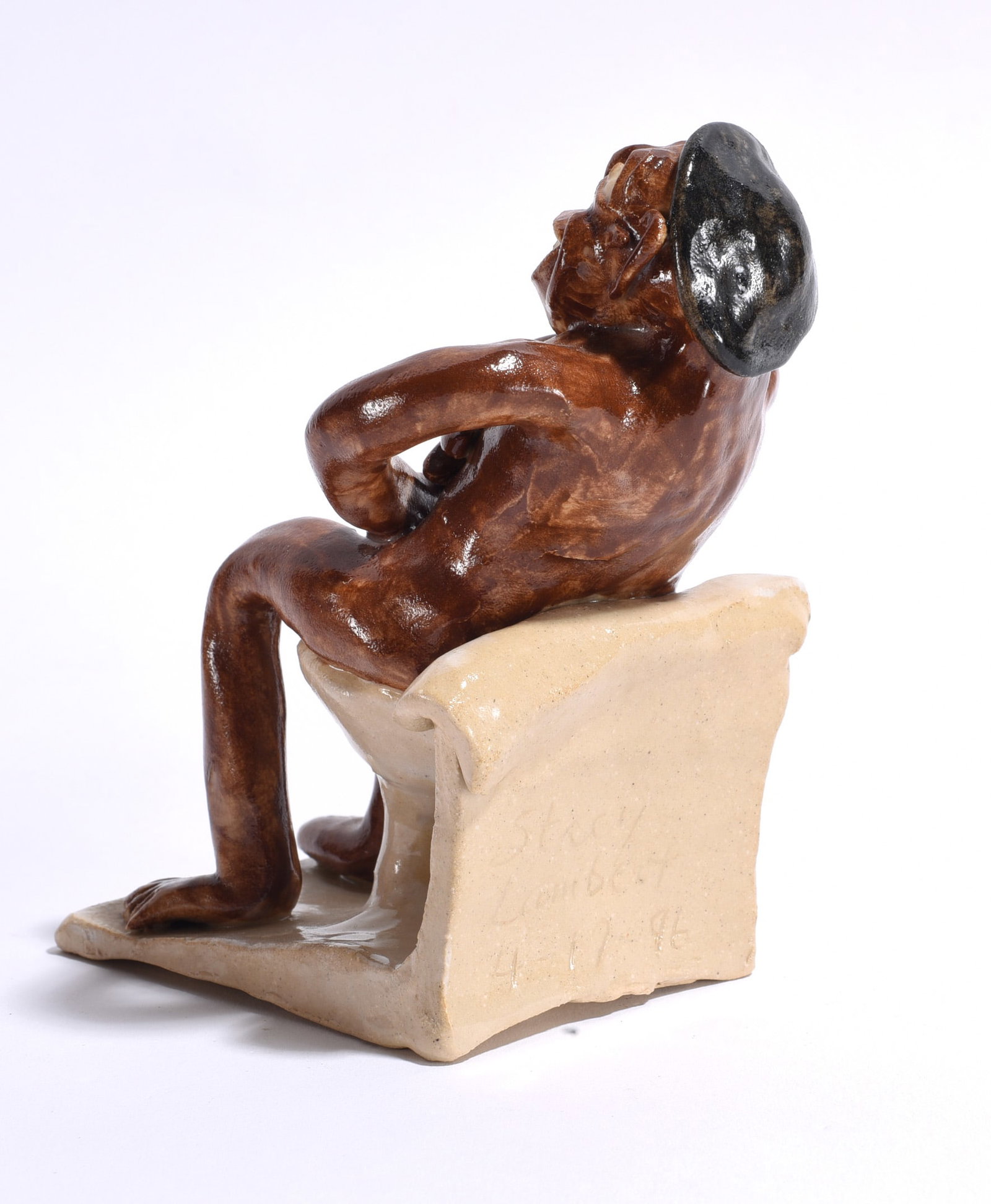 Stacy Lambert Folk Pottery Figure - 3