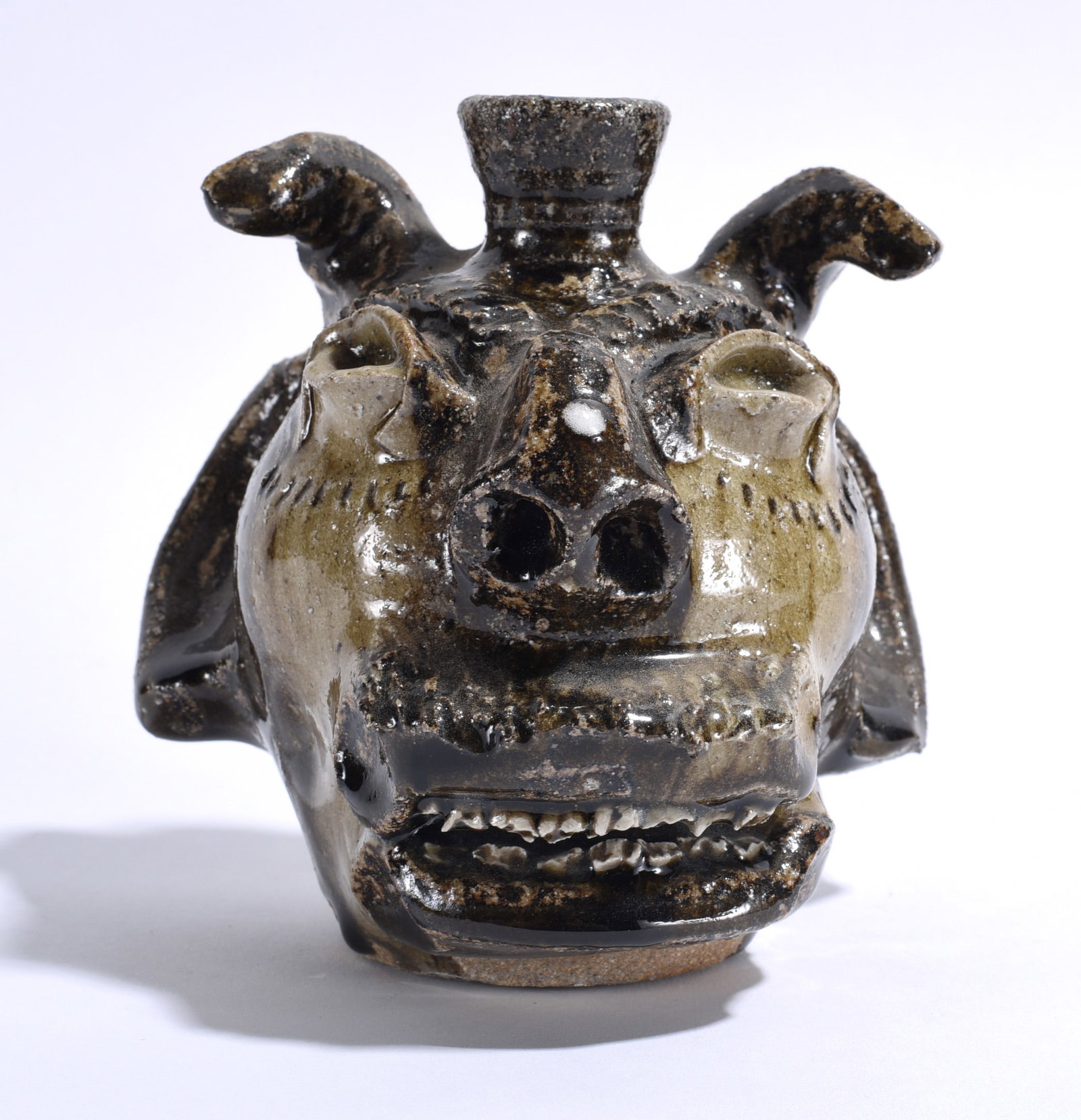 Steve Abee Miniature Pottery Devil Face Jug (1 of 4)