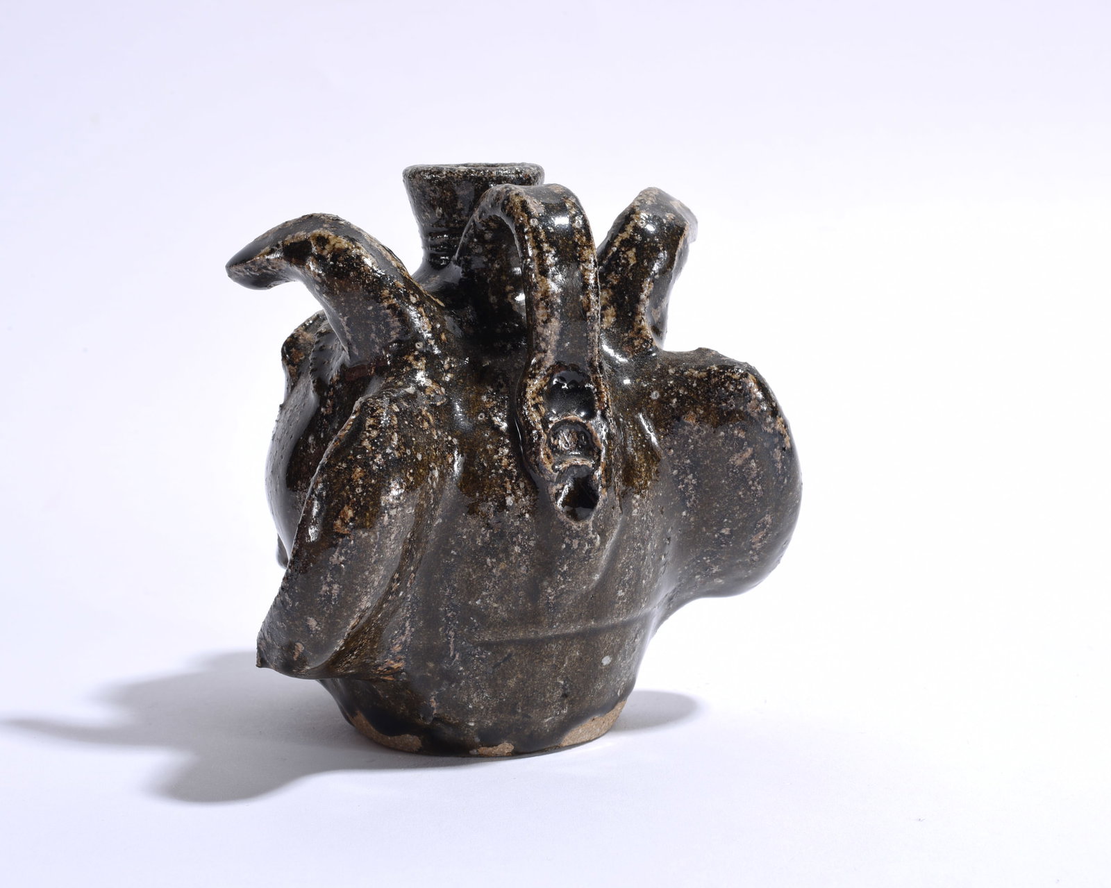 Steve Abee Miniature Pottery Devil Face Jug - 3