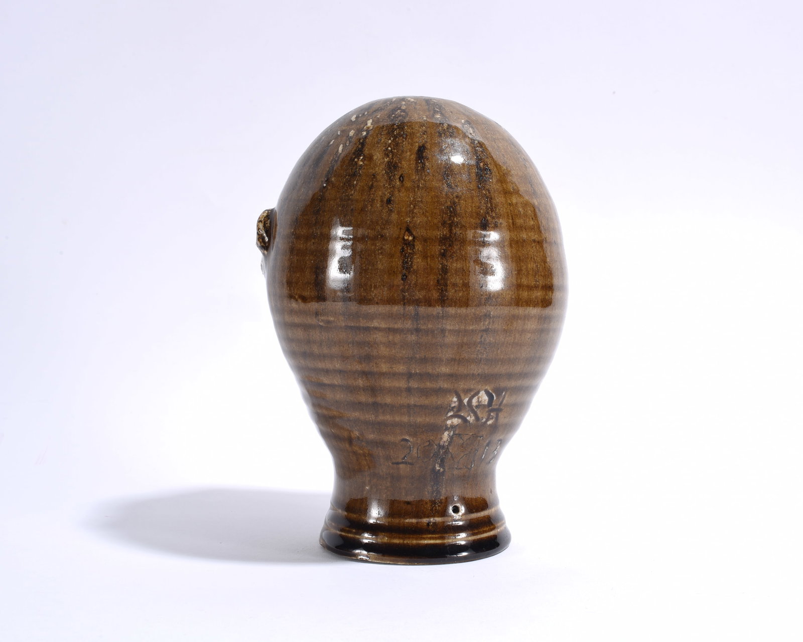 Steven Harrison Pottery Face Jug Wigstand - 2