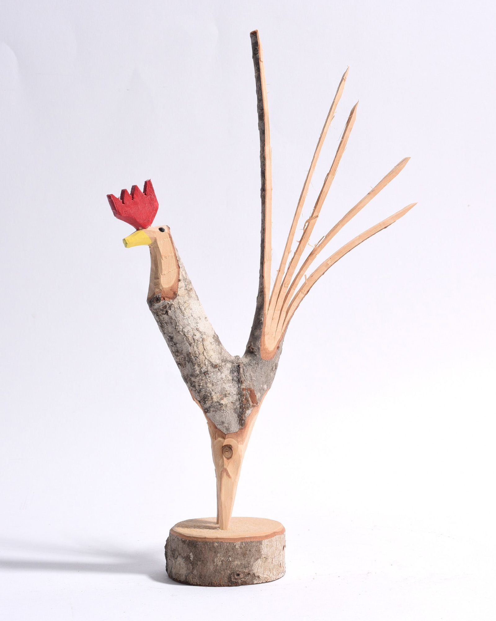 Minnie Adkins Carved Wooden Rooster (1 of 3)