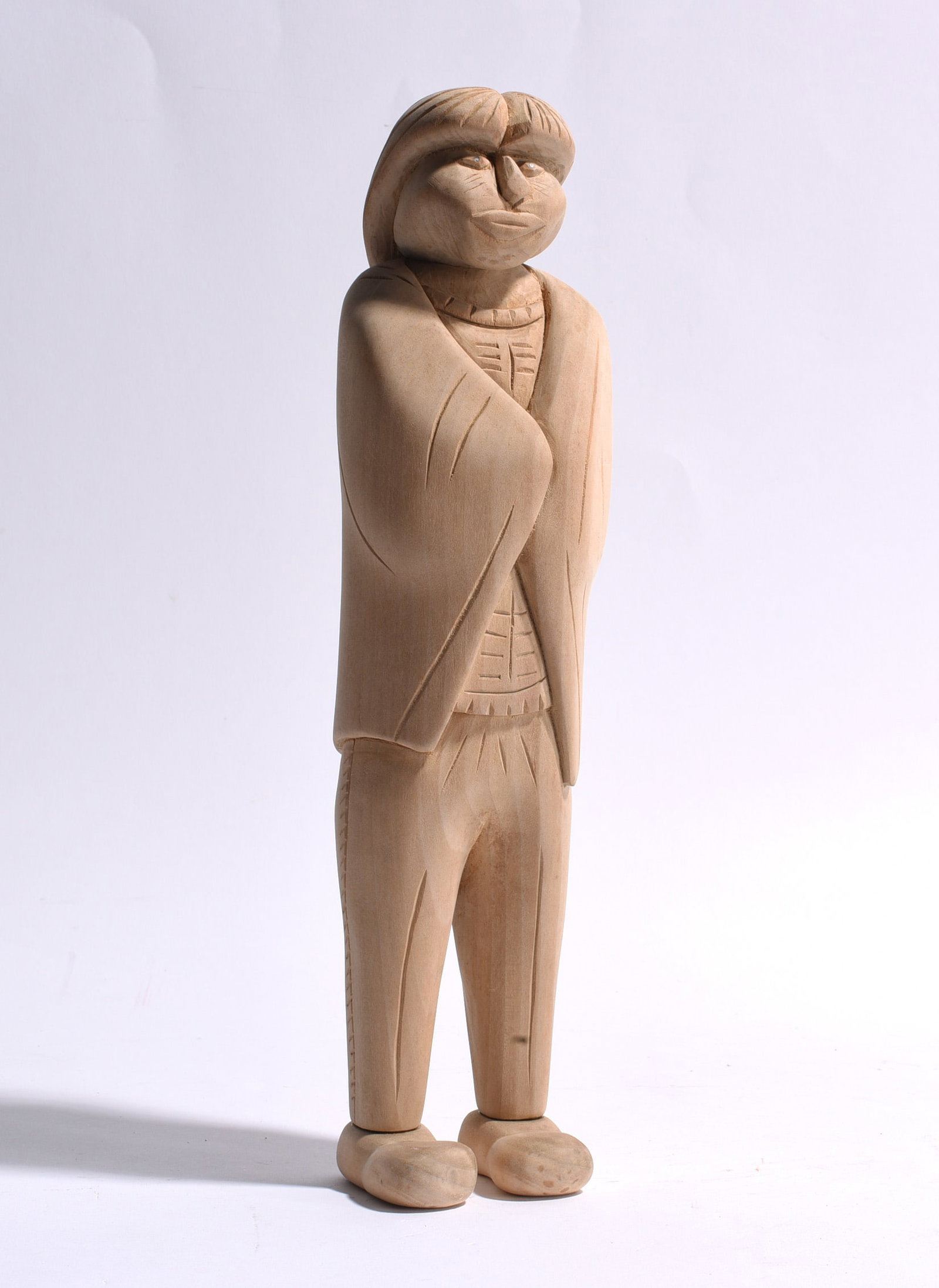 JC Rose Signed Carved Wooden Sculpture: carved wood, signed on bottom JC Rose Jr. 12"