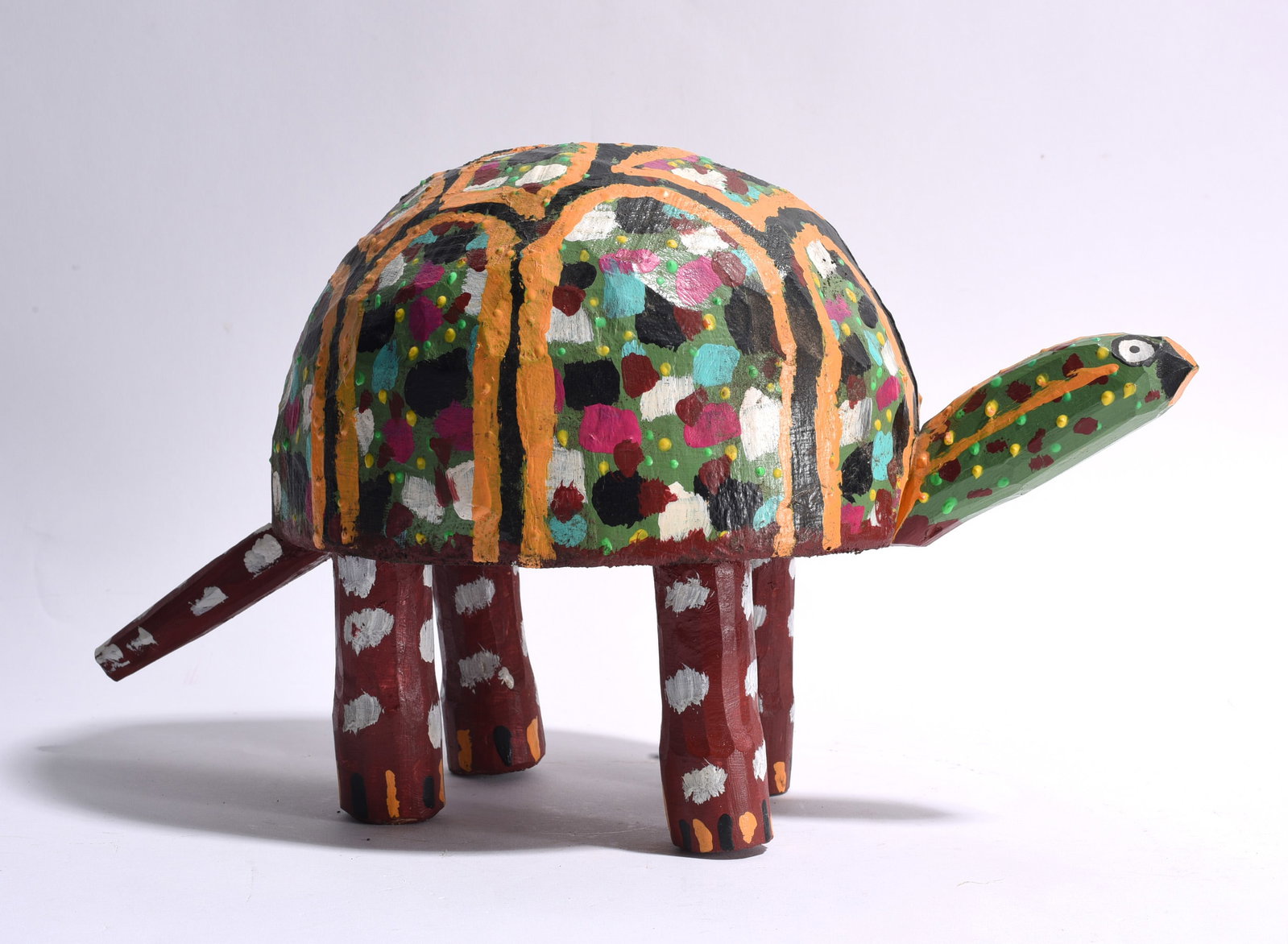 Jessie Hurst Carved Wooden Turtle (1 of 3)