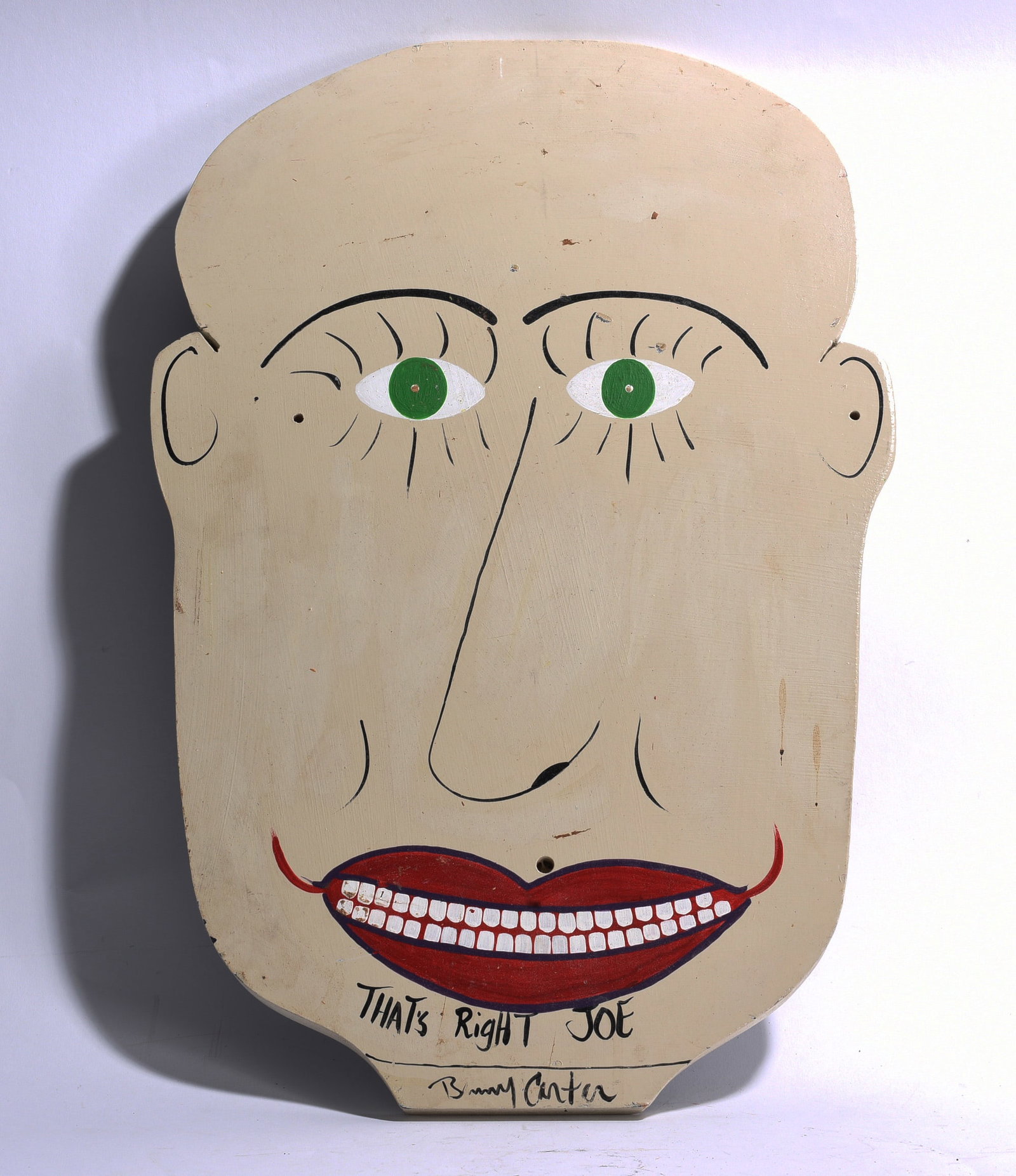 Benny Carter Folk Art Wooden Head (1 of 2)